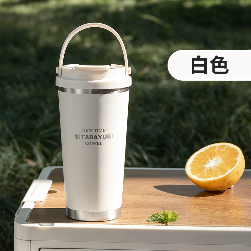 Fashionable double-drink coffee cup with soft handle detail image 12
