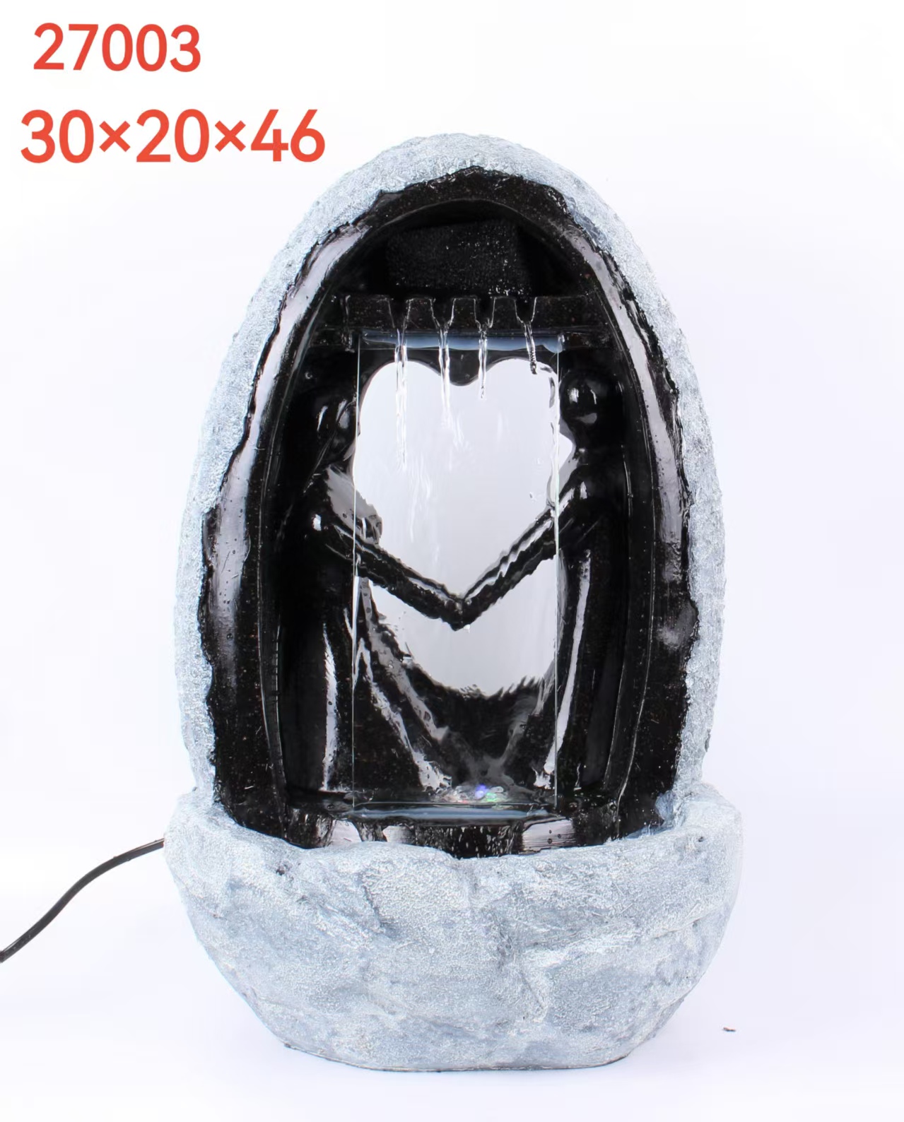 南非黑人美女流水摆件客厅办公室家具装饰流水造景