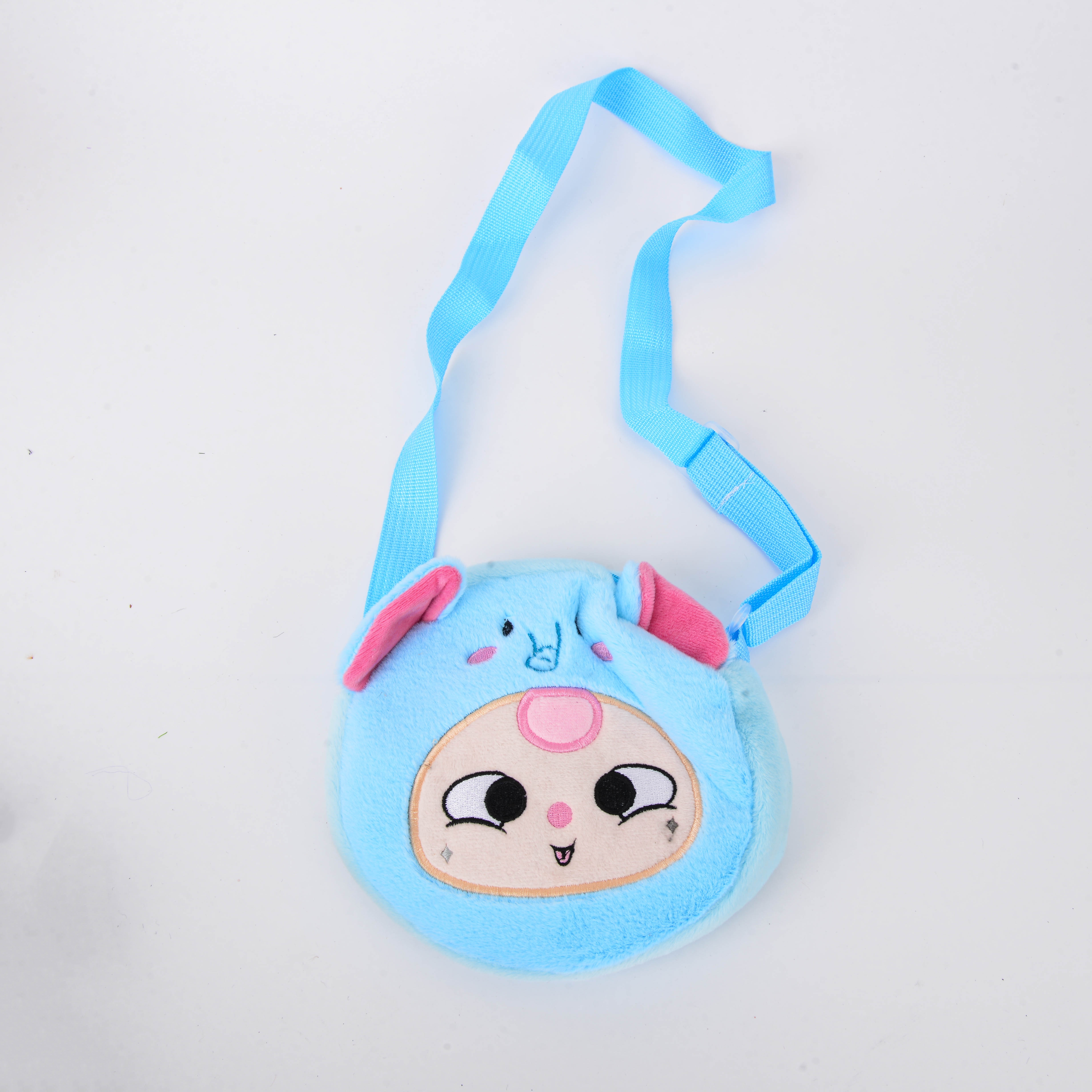 Cute cartoon anime round small wallet, plush toy earphone case, key hanging bag, cinnamon dog, pudding dog doll