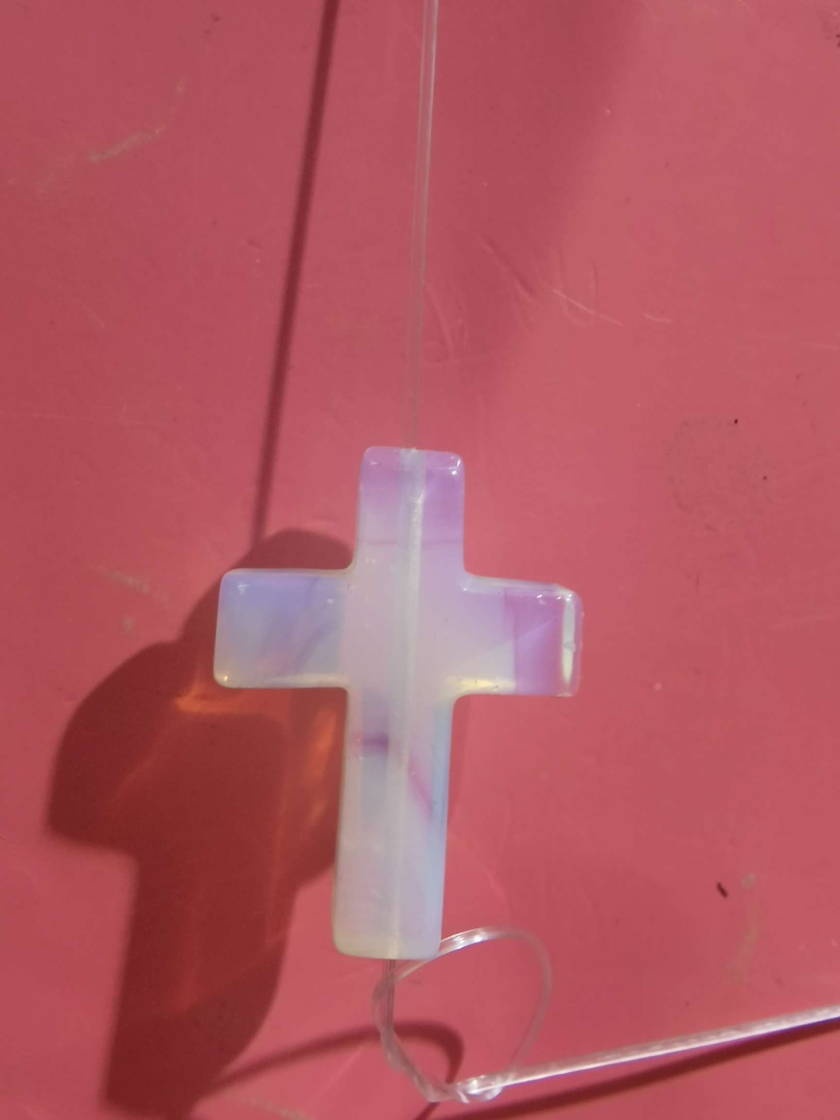 蛋白石18x25mm十字架新款时尚挂坠项链diy334#