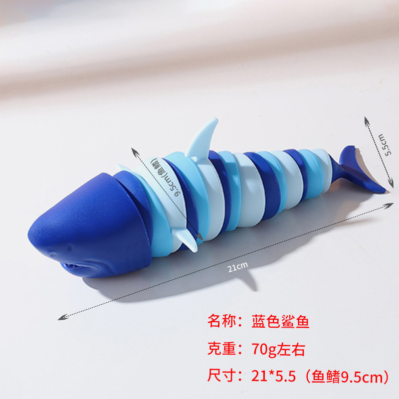 跨境解压鲨鱼海豚创意办公趣味减压龙虾新奇特玩具细节图