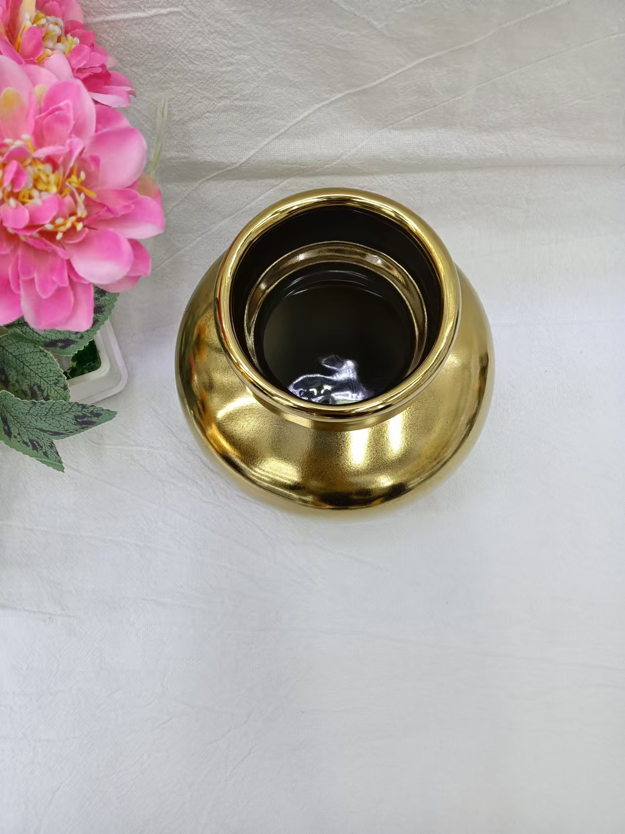 陶瓷假花/陶瓷小摆件/艺术品/工艺品摆件白底实物图