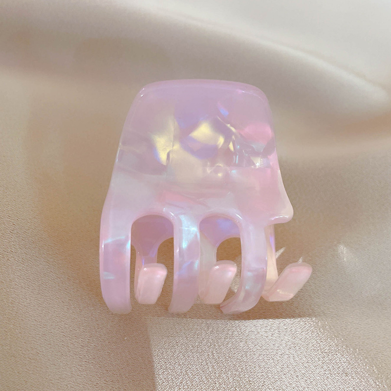 醋酸彩色纹理发饰 韩版小号气质后脑勺公主头简约发抓女小号抓夹 头饰详情图7