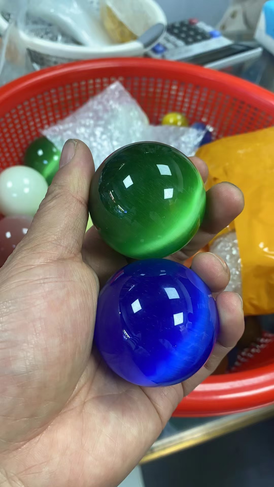 猫眼球 蛋白球手工玻璃制品 独特玻璃工艺品 适合送礼的艺术品细节图