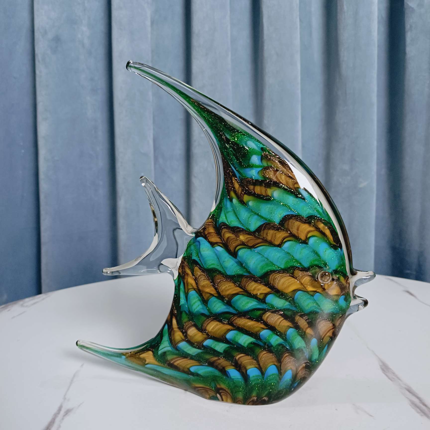 琉璃工艺品琉璃鱼摆件精美礼品创意工艺品收藏赏析送礼两相宜纯手工制作出口意大利产品图