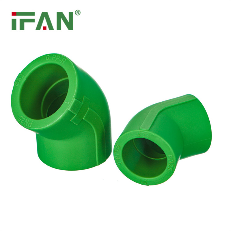 IFAN PPR 45°Elbow Plastic Plumbing PPR Pipe Connect Fittings details Picture