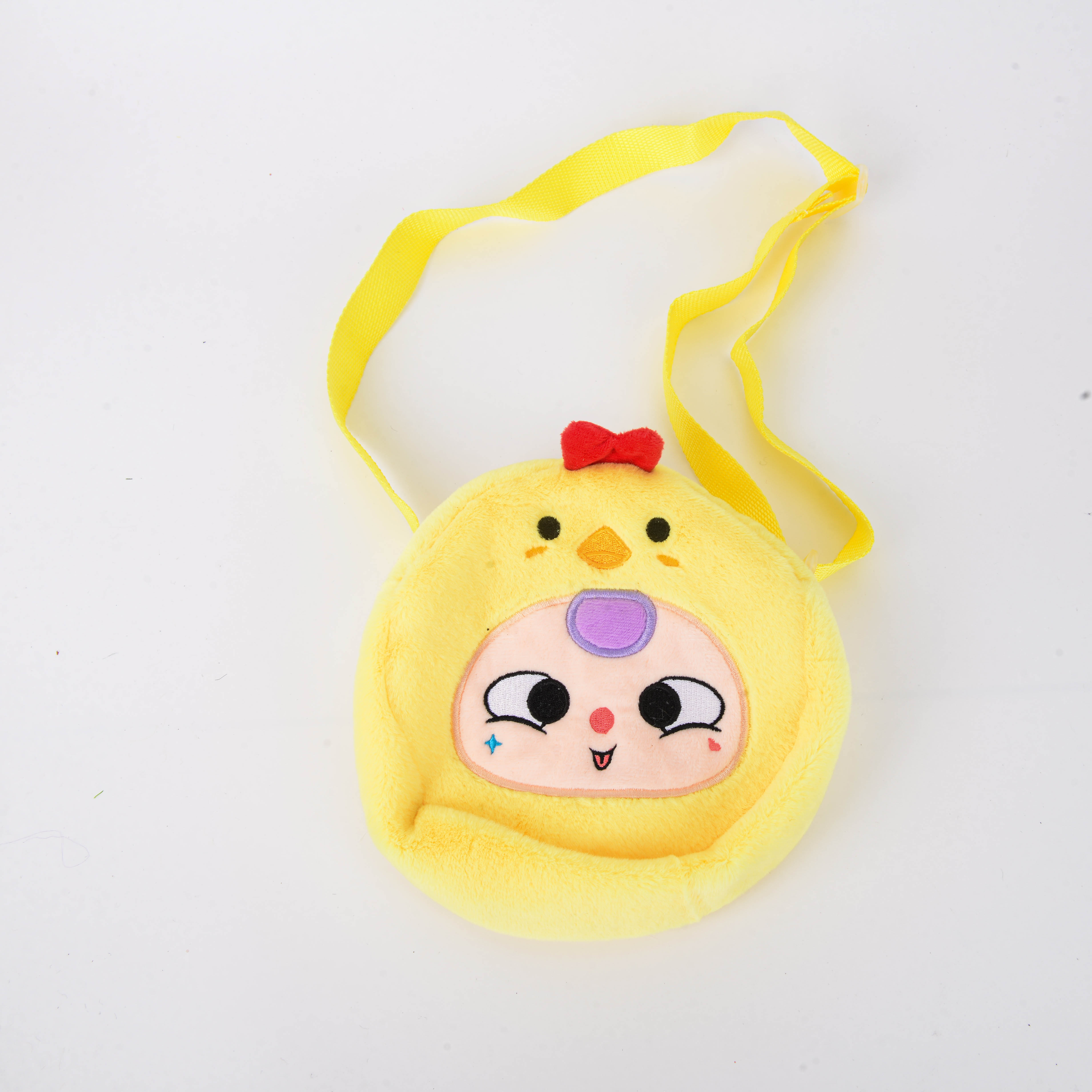 Cute cartoon anime round small wallet, plush toy earphone case, key hanging bag, cinnamon dog, pudding dog doll Specification image