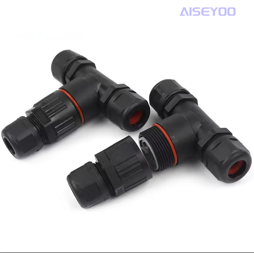 Outdoor buried waterproof Y-type IP68 5-core solder-free pair connection wire terminal, outdoor waterproof T-type IP68- three-way -3P core insulated flame-retardant solder-free pair connection wire terminal