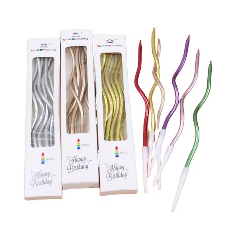 Electroplated paint seven-color candle cake decoration plug-in, birthday candles, dessert counter baking decoration, birthday small candles, candles, aromatherapy candles, aromatherapy candle gift box, household candles, candles, aromatherapy cake candles, small candles details Picture