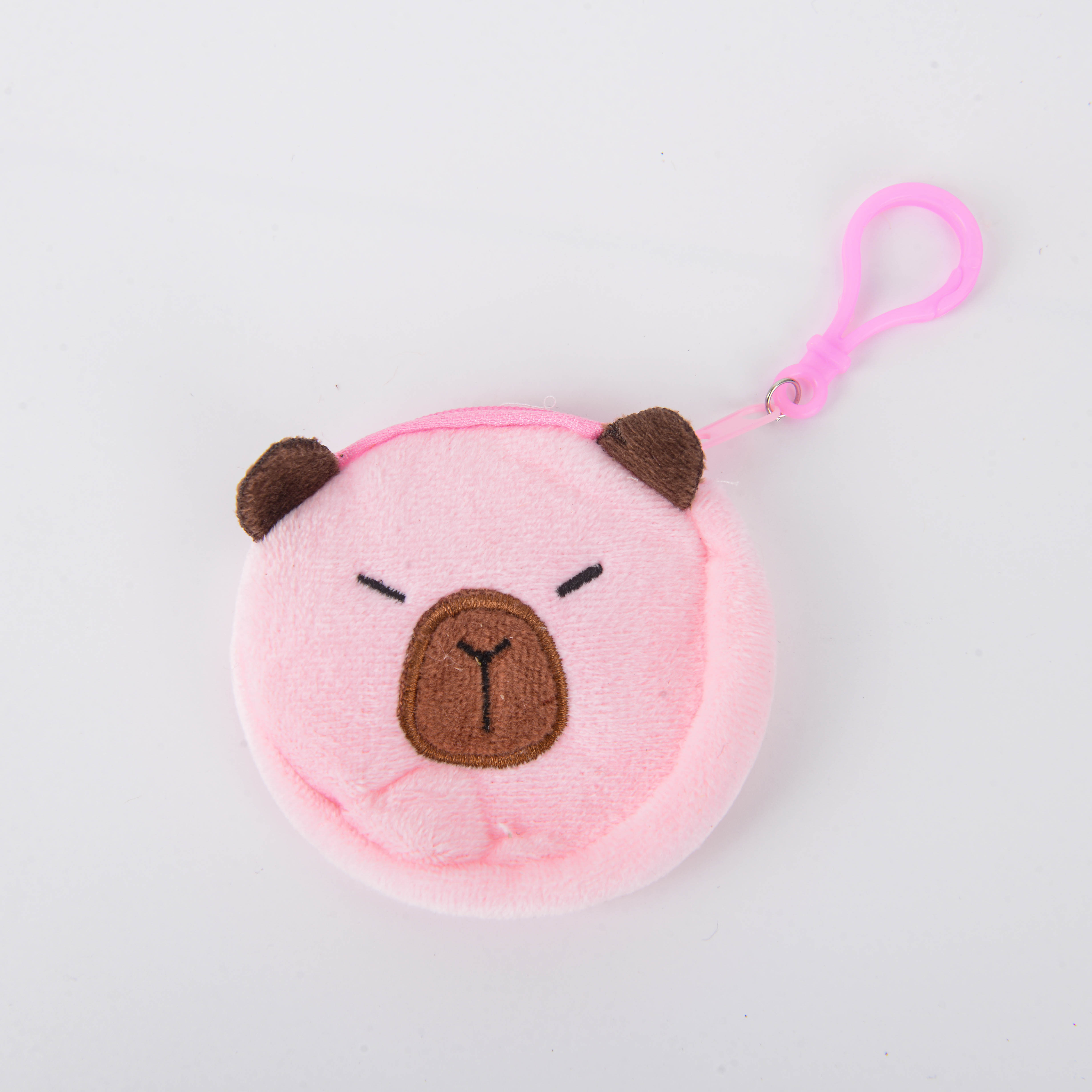 Cute cartoon anime round small wallet, plush toy earphone case, key hanger Item Picture