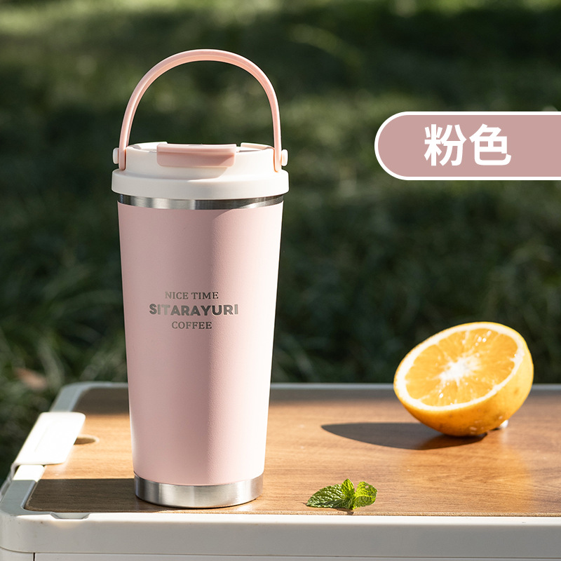 Fashionable double-drink coffee cup with soft handle detail image 9