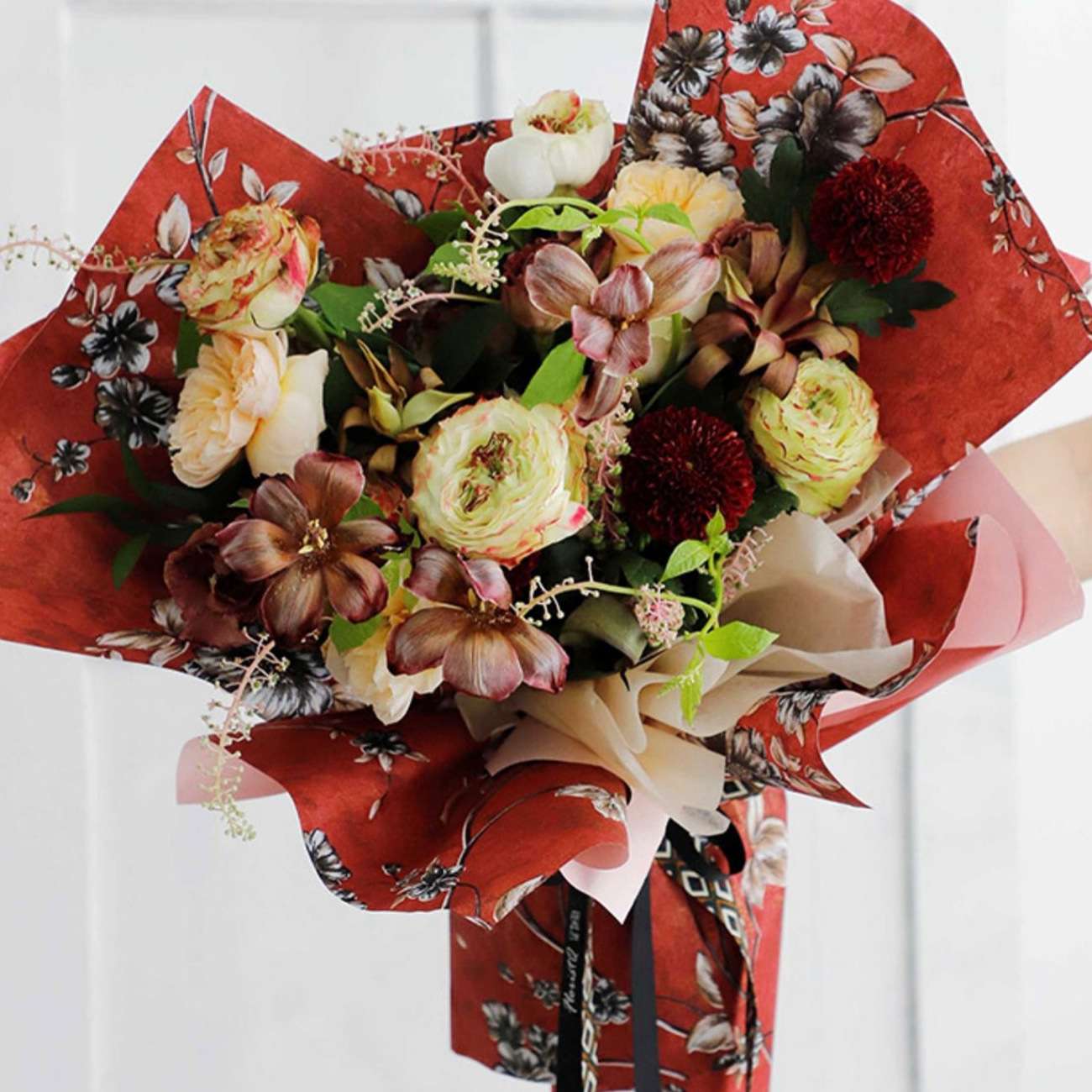 欧雅纸芬芳玫瑰爱心七夕情人节柔光糖果色鲜花包装纸材料花店资材详情图3