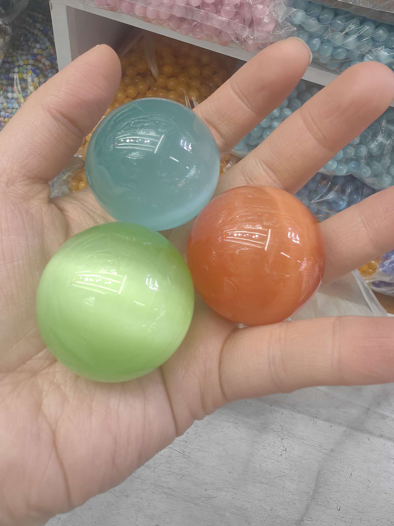 猫眼球 蛋白球手工玻璃制品 独特玻璃工艺品 适合送礼的艺术品详情图2
