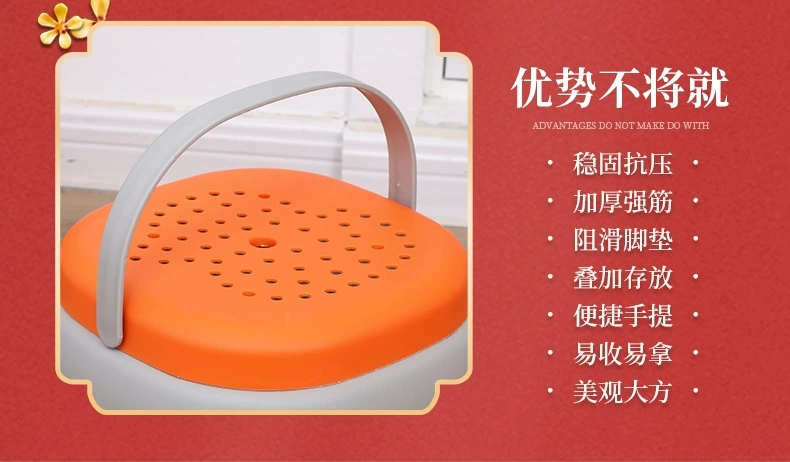 Wholesale G34-Cs0012 Portable Stool For Home Use, Easy-To-Place Colorful Small Stool, Portable For Home Use Specification drawing