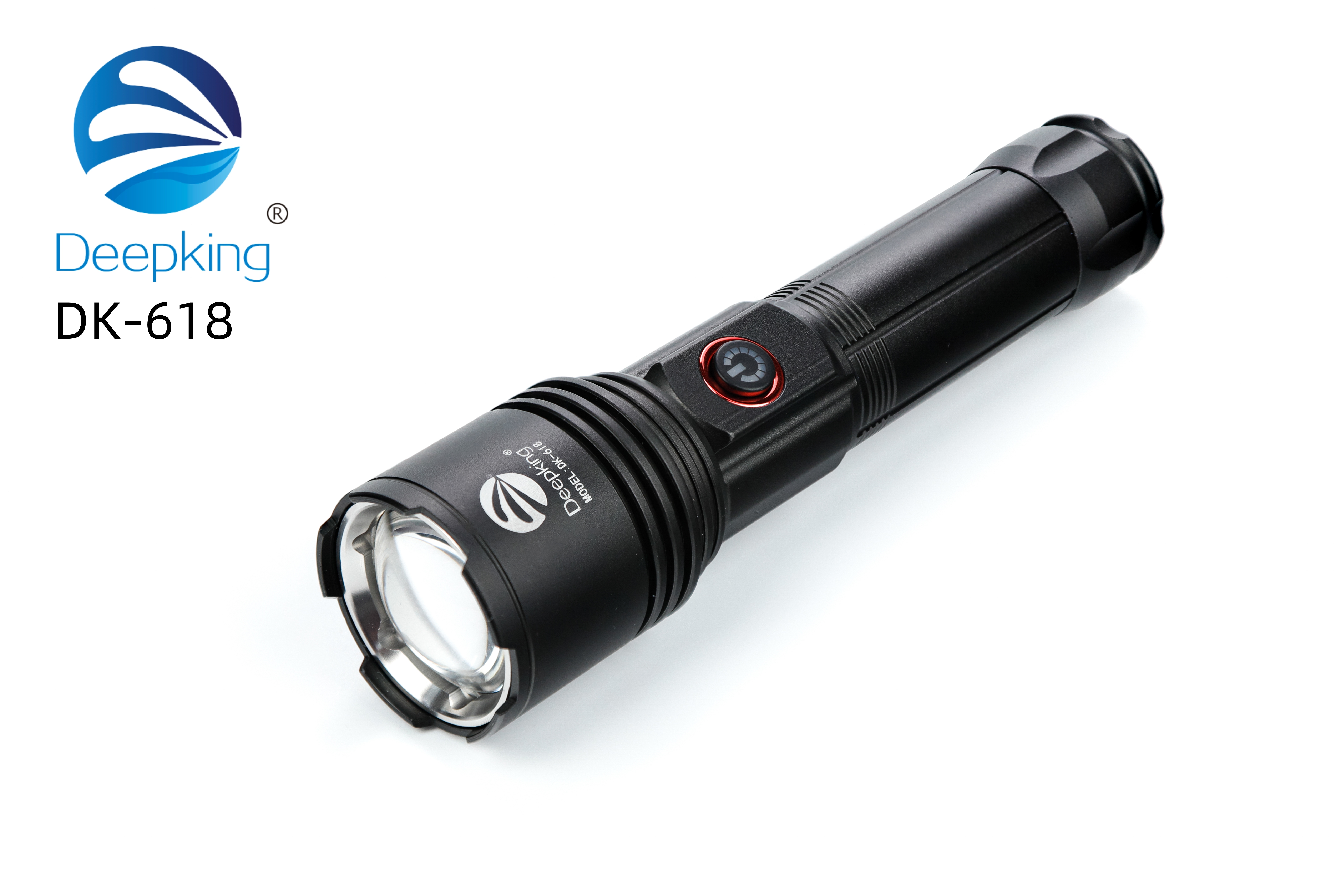 DeepKing Cross-border DK-618 Ultra-bright Metal high-intensity rechargeable flashlight, long-range Mini Prime, Home outdoor waterproof Lithium battery, Long battery life