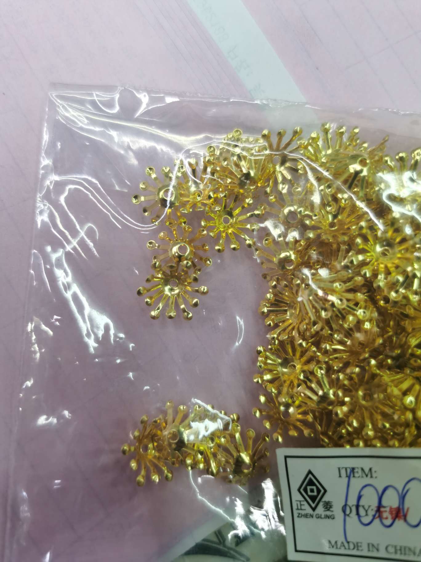 Semi-finished flower cores for jewelry accessories
