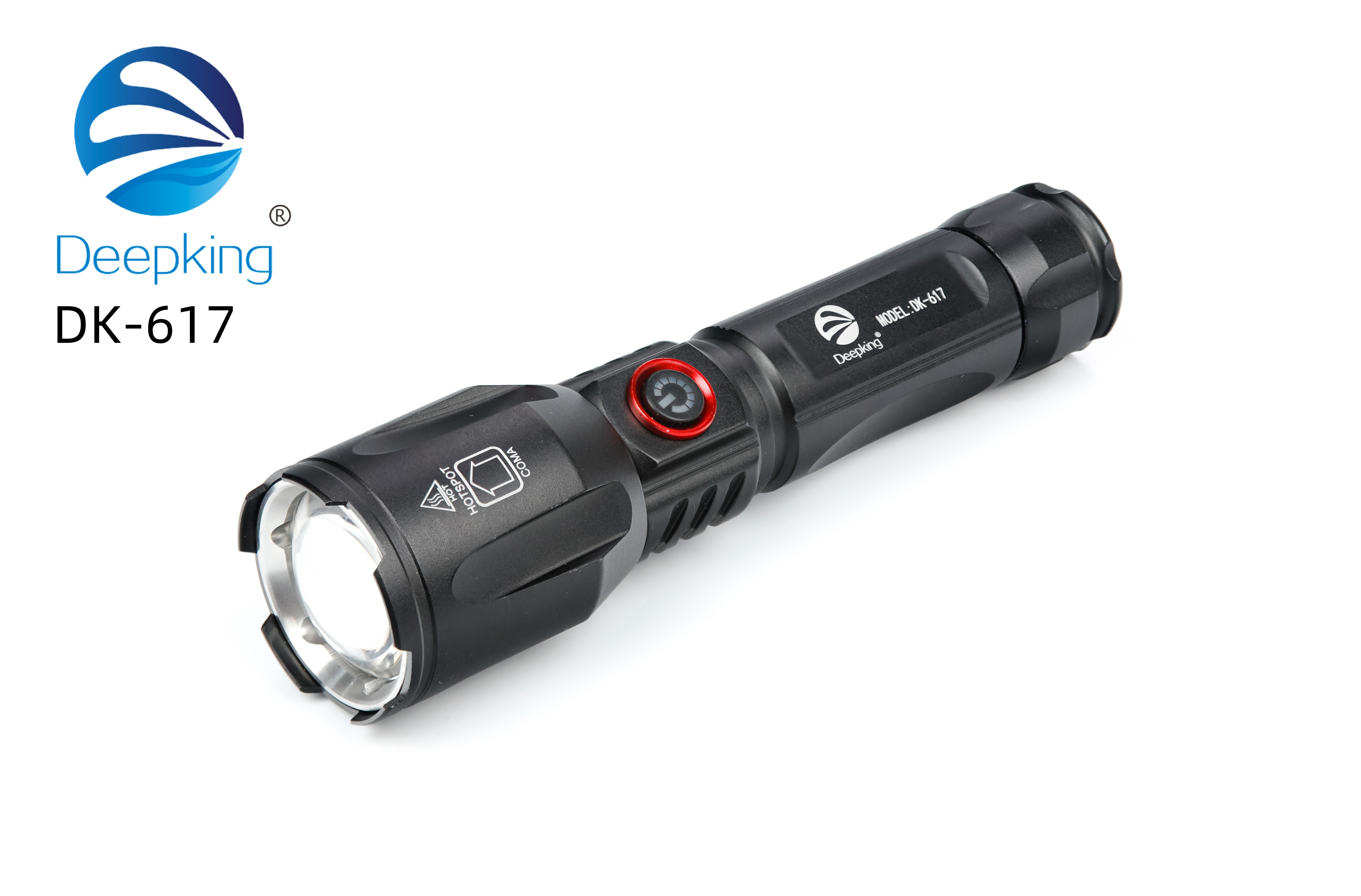 DeepKing Cross-border DK-617 Ultra-bright metal high-intensity rechargeable flashlight, long-range mini Prime, Home outdoor waterproof Lithium battery, Long battery life