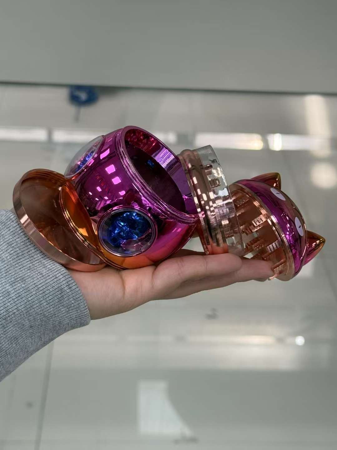 磨烟器，烟具，招财猫磨烟器，锌合金详情图7