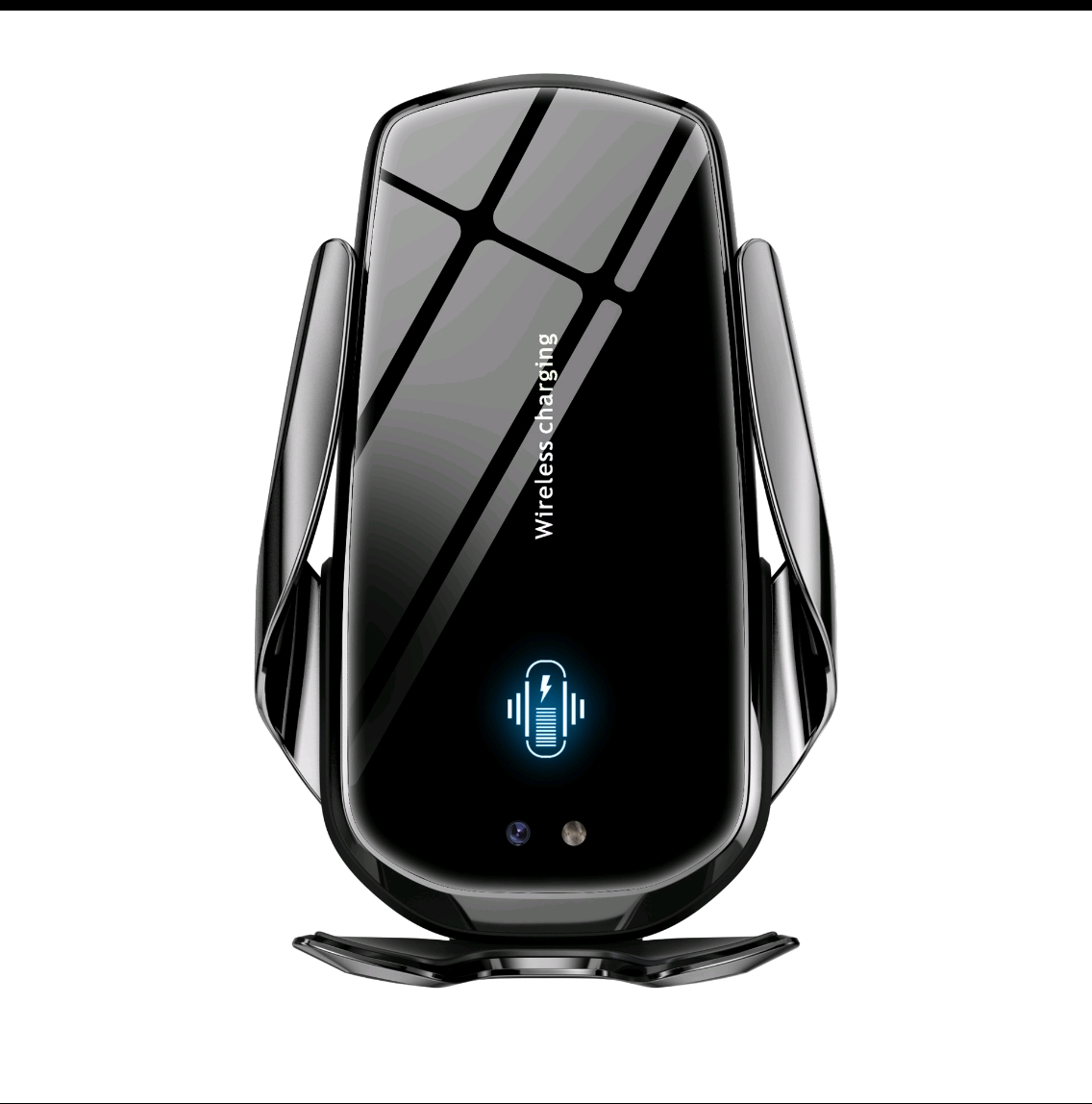 Car phone stand bestseller wireless charging phone stand, 锖色 silver two-tone shell cool tone tech style details Picture