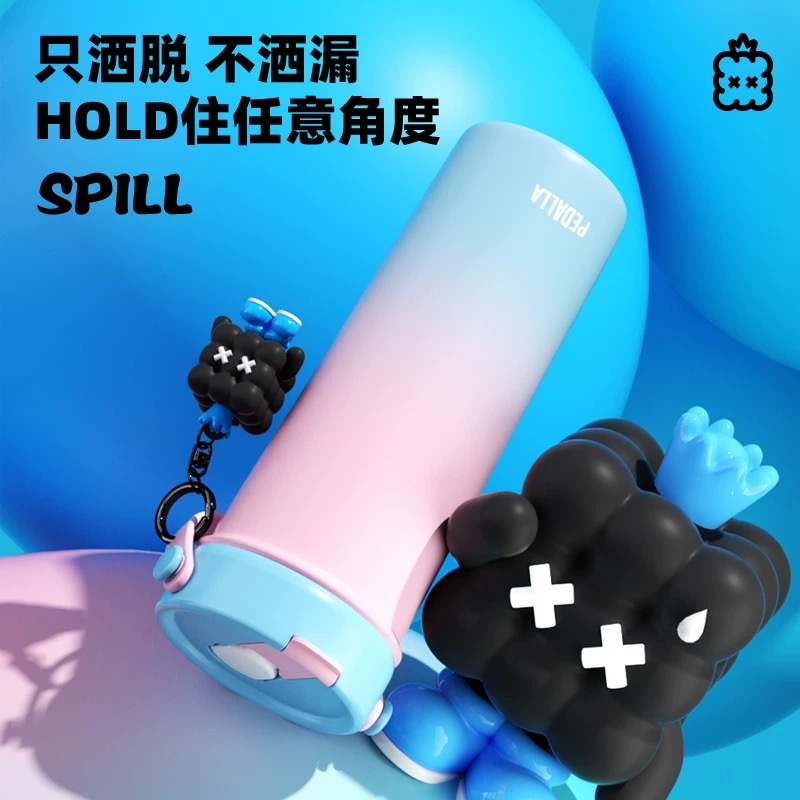 Thermos cup, women's large-capacity, high-appearation-level water cup, portable coffee, portable straw cup, 2025 new model Item Picture