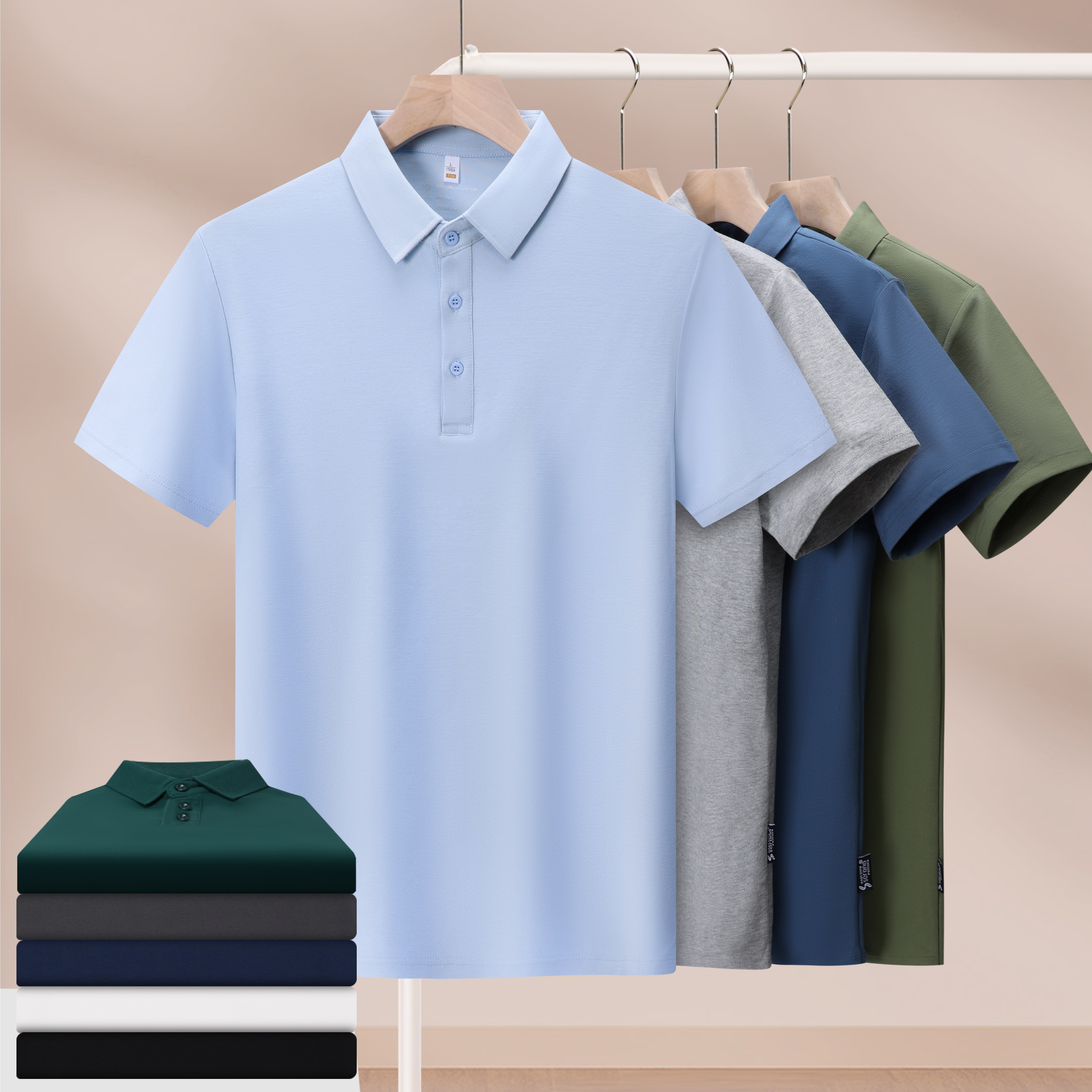 Premium Men's Polo Shirt Front Display