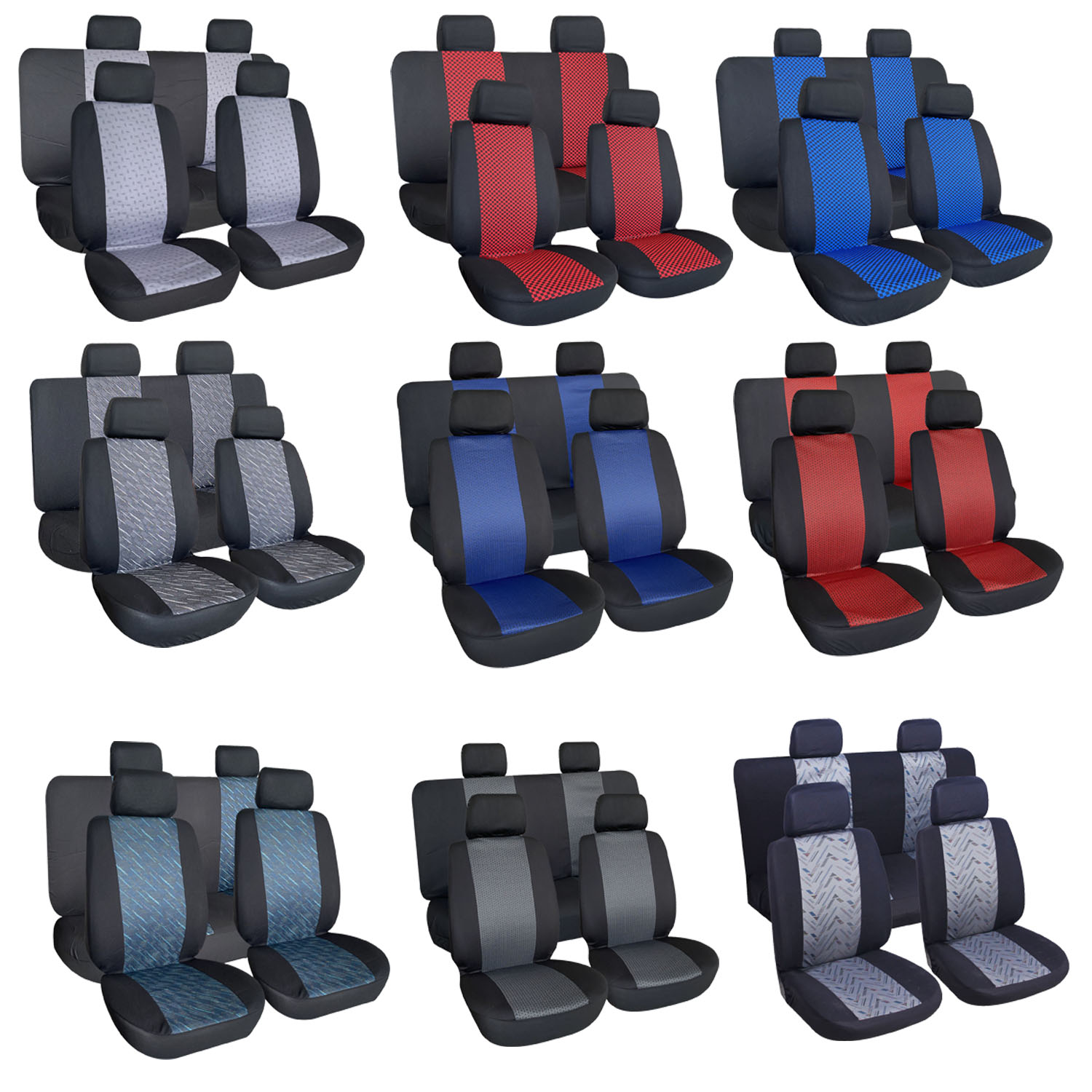 Yiwu Good Goods Factory wholesals car seat covers, leather car seat covers, five-seat all-package, dust-proof car seat covers, popular foreign trade car mahjong block seat covers, car accessories details Picture
