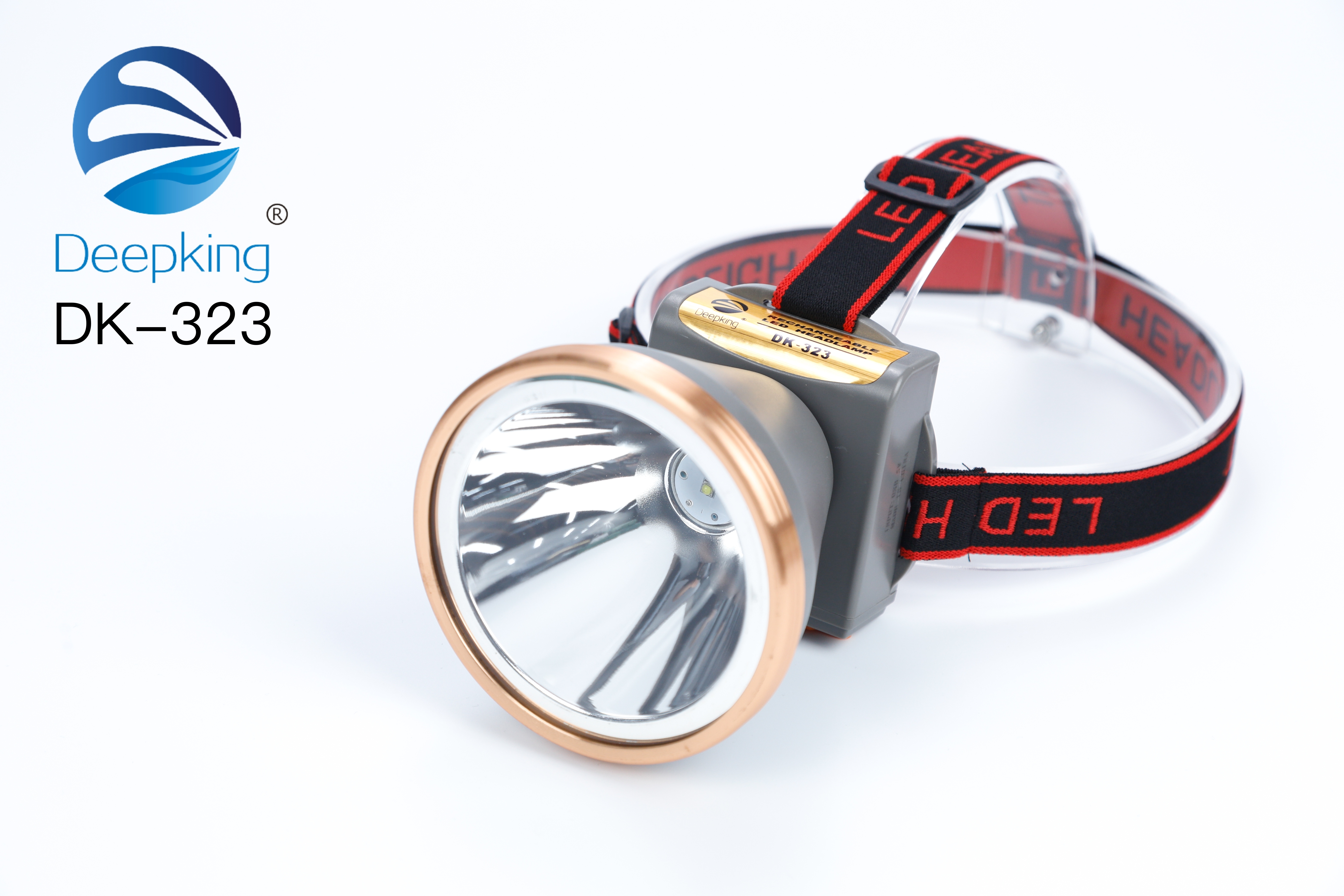 DeepKing Cross-border DK-323 Headlamp, high-intensity charging, ultra-bright head-mounted outdoor small flashlight, hernia sensing night fishing, ultra-long battery life miner's lamp