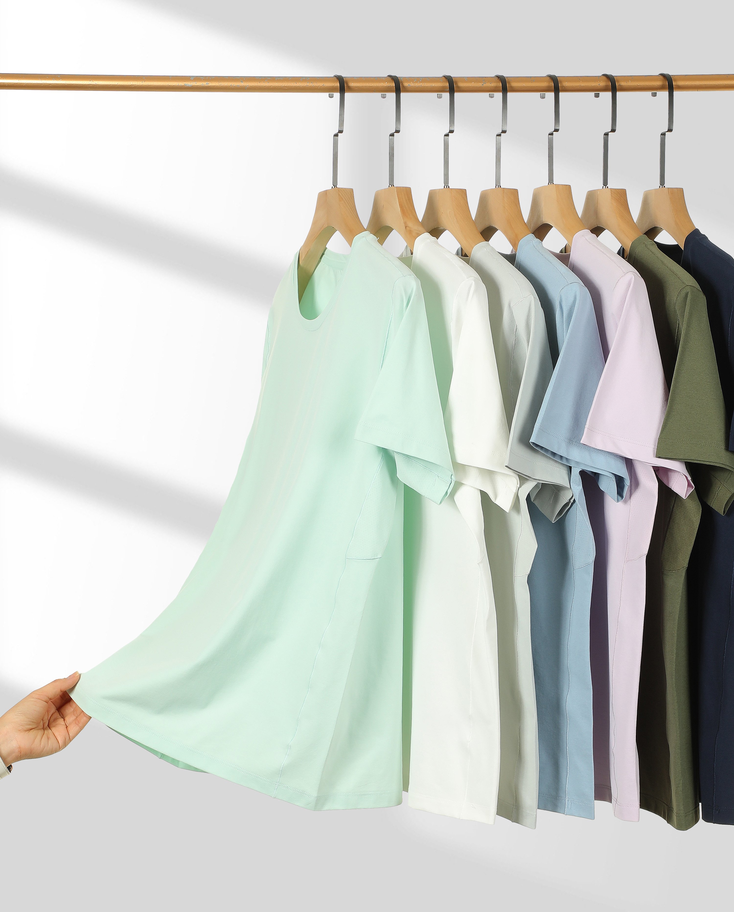 06-5619# Quick Dry Round Neck Plain T-Shirt Men's And Women's Work Clothes Short Sleeve Workclothes Pure Cotton Group Construction Advertising Advertising Shirt Customized Team Clothing Printing Logo