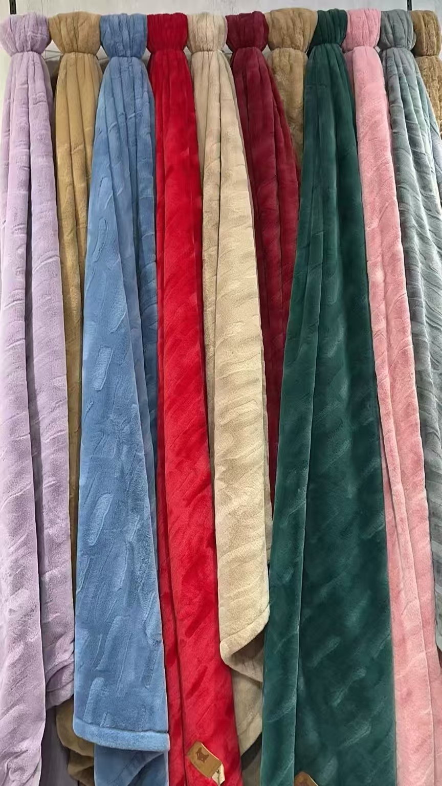 New 2025 fur blanket, solid color embossed blanket, Raschel blanket, water ripple blanket, gift single person blanket, 2.6 pic 11