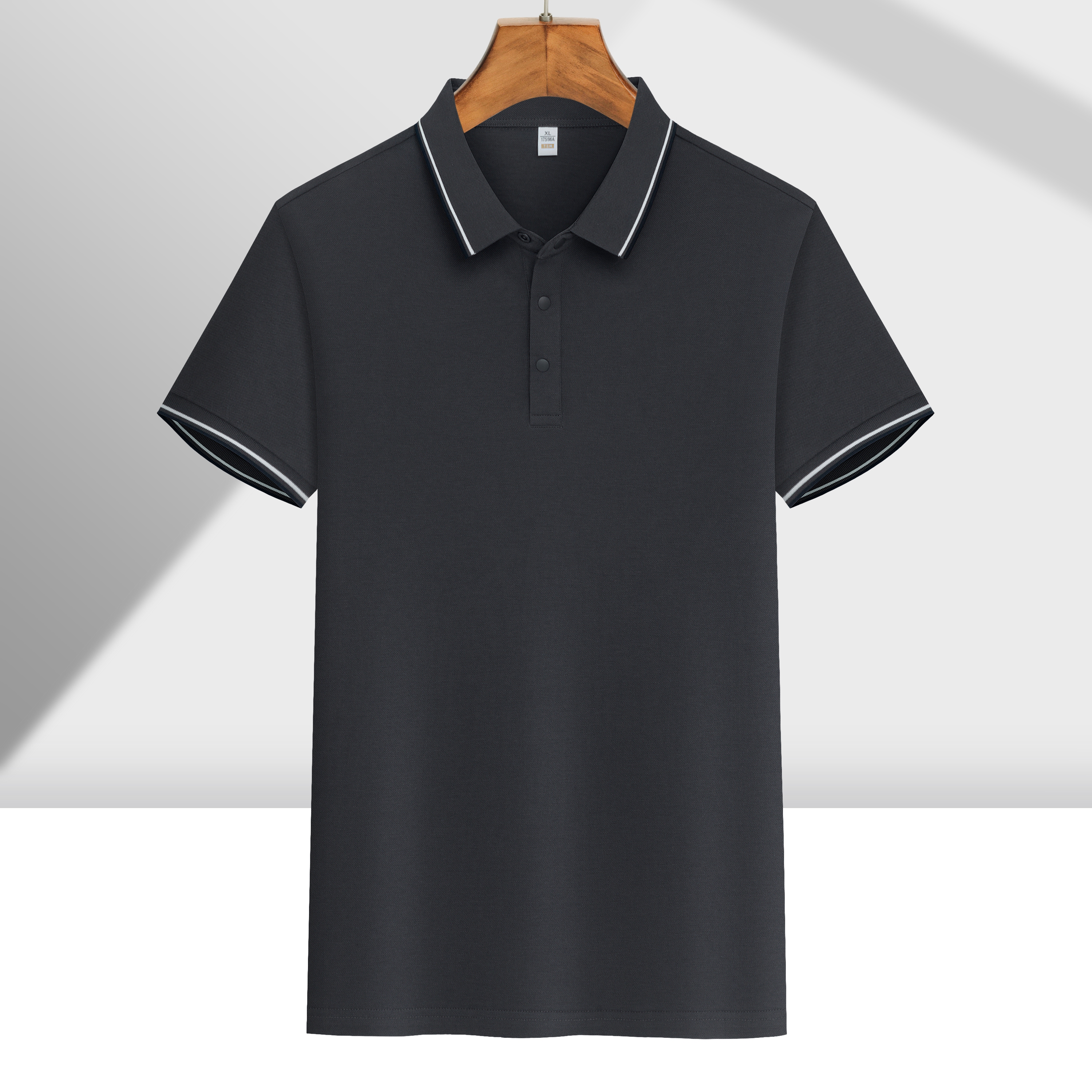 5617# con borde 100% algodón POLO de hombre camiseta personalizada ropa de trabajo de manga corta camisa de algodón algodón construcción de camisa de publicidad personalizado ropa de equipo de impresión logotipo - 14