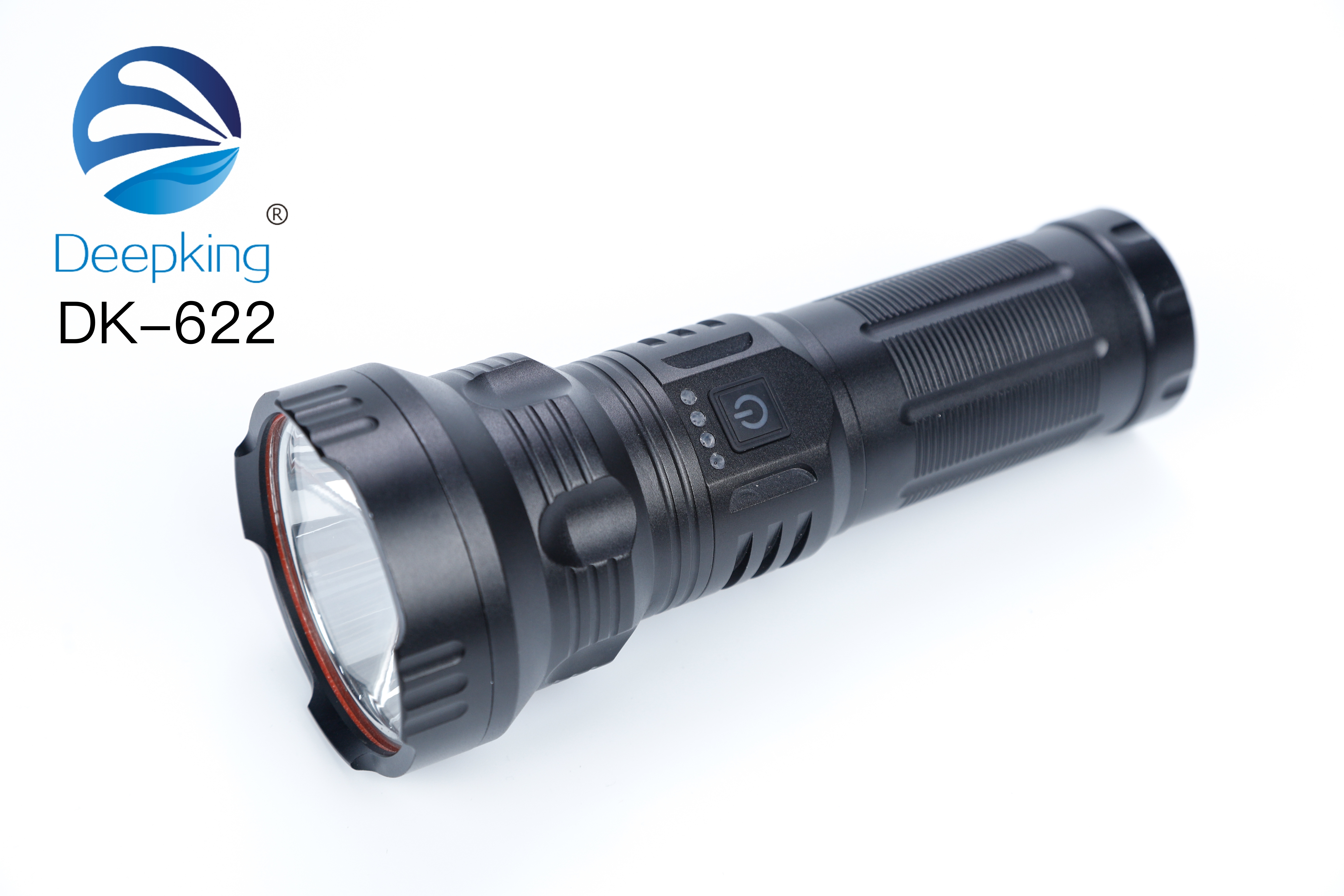DeepKing crossover DK-622 ultra brillante metal luz brillante linterna recargable larga distancia mini enfoque fijo hogar al aire libre impermeable litio eléctrico larga duración