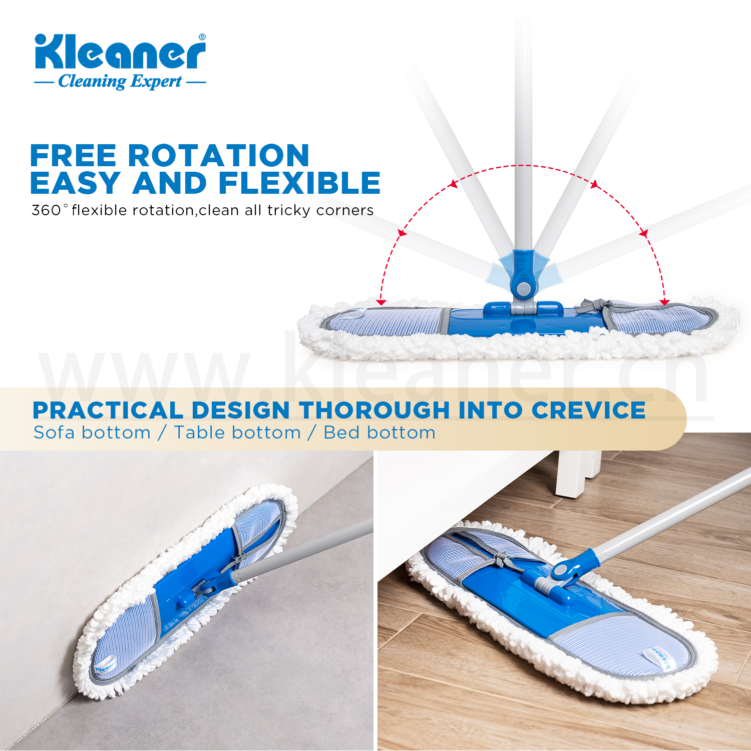 Household microfiber flat mop Household mop Application Scenario