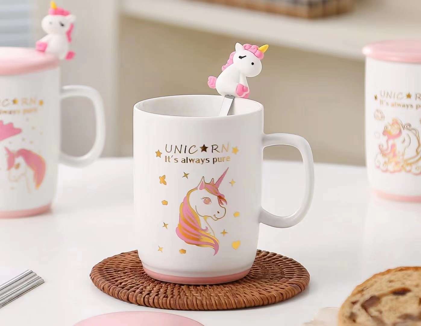 日用百货杯具专区 马克杯定制 个性化陶瓷杯 搪瓷马克杯 创意伴手礼 礼品杯具新款独角兽杯子详情图2