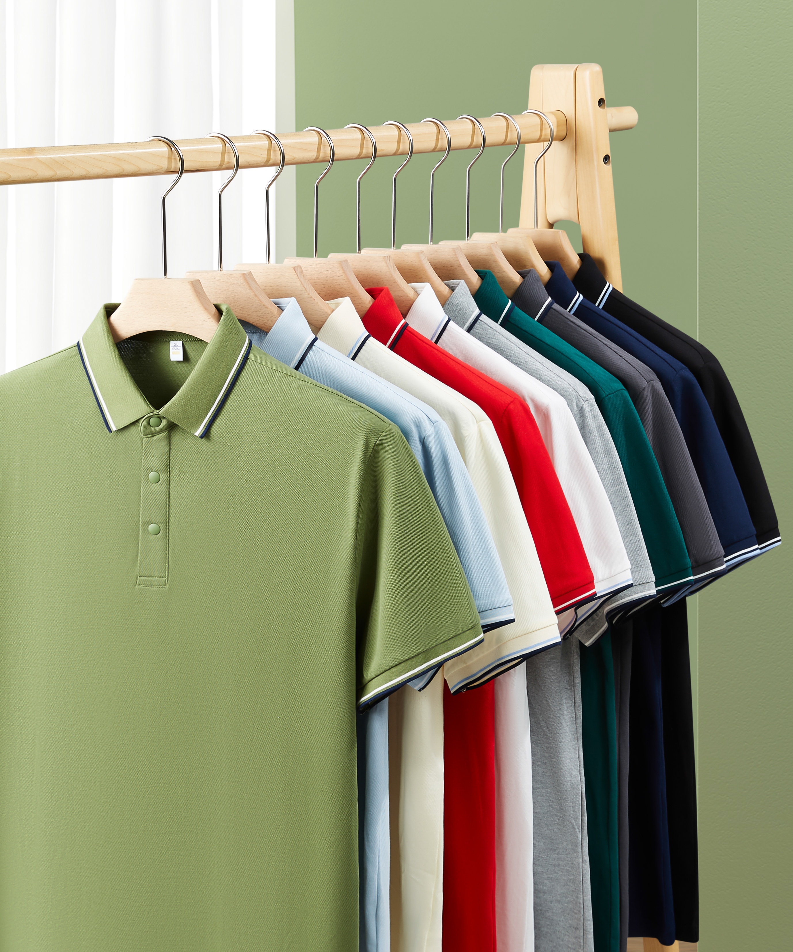 5617# With Edge 100% Cotton Men's Polo Shirt Custom T-Shirt Overalls Short Sleeve Work Clothes Pure Cotton Group Construction Advertising Shirt Customized Team Clothing Printing Logo details Picture