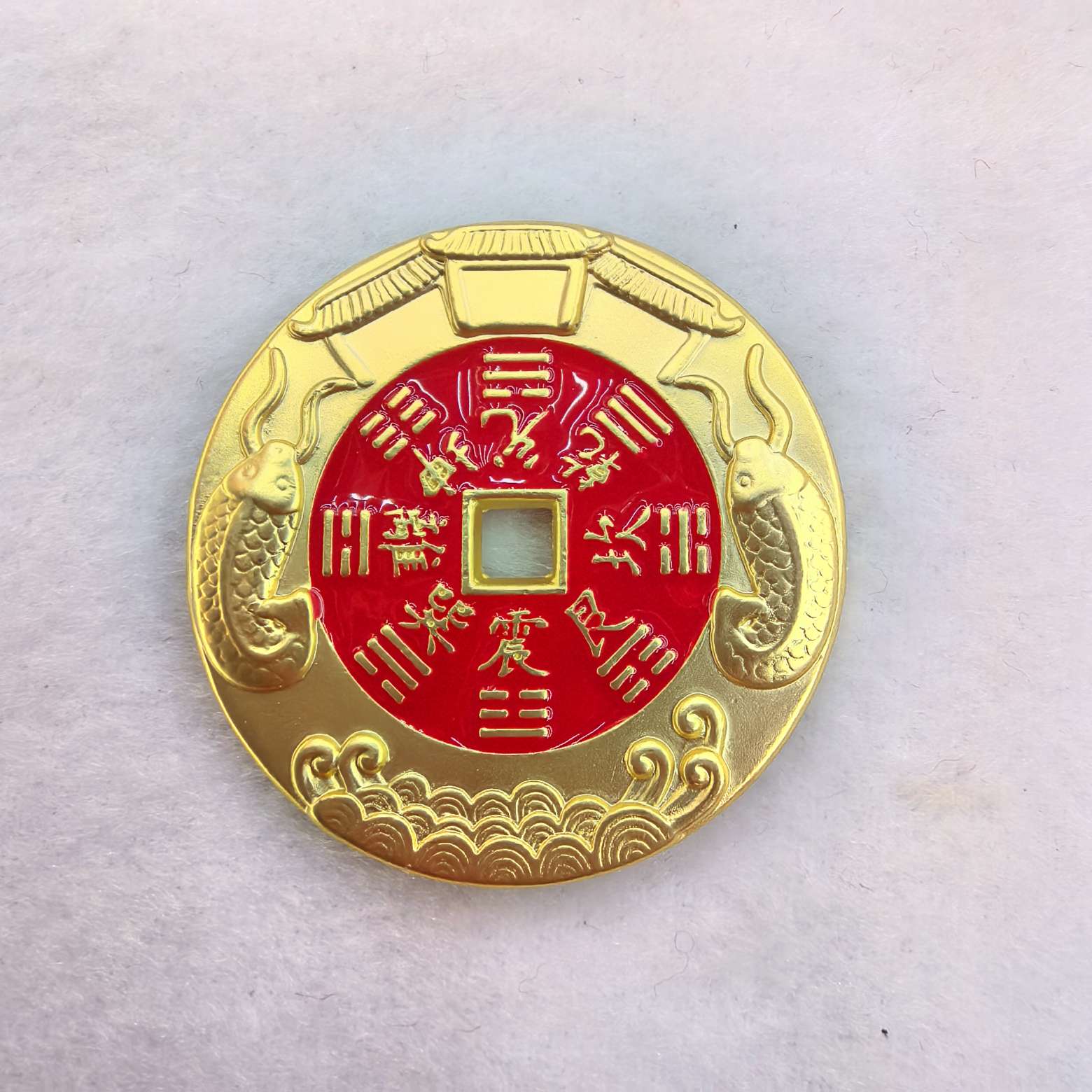 义乌市琳烺工艺品商行 黄铜加厚花钱 双色山鬼钱 4.5厘米加厚红色山鬼钱 黄铜配件批发详情图5