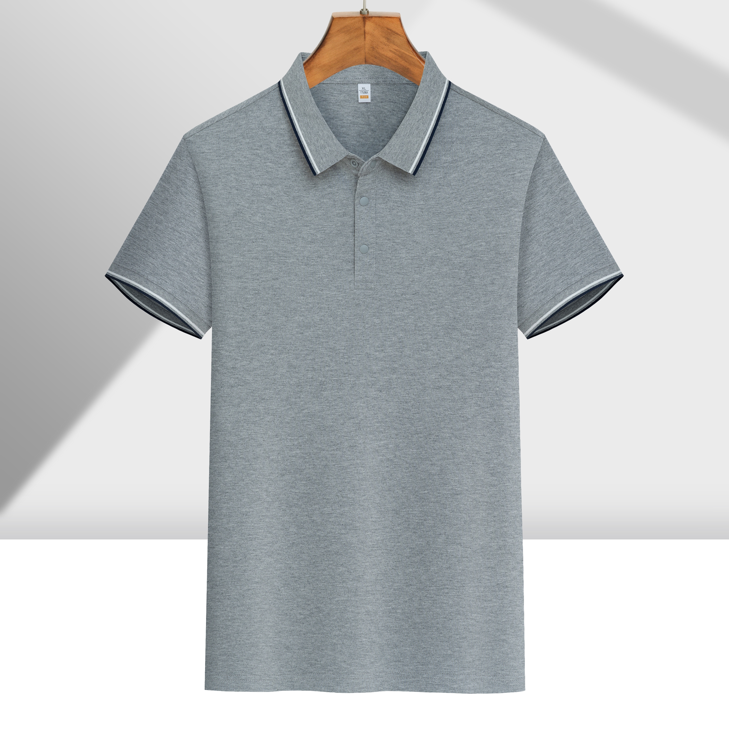 5617# con borde 100% algodón POLO de hombre camiseta personalizada ropa de trabajo de manga corta camisa de algodón algodón construcción de camisa de publicidad personalizado ropa de equipo de impresión logotipo - 28