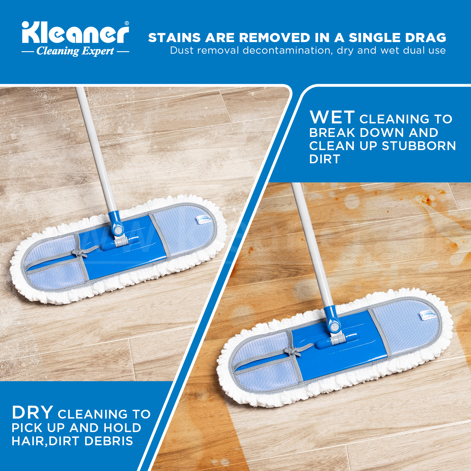 Household microfiber flat mop Household mop Specification drawing