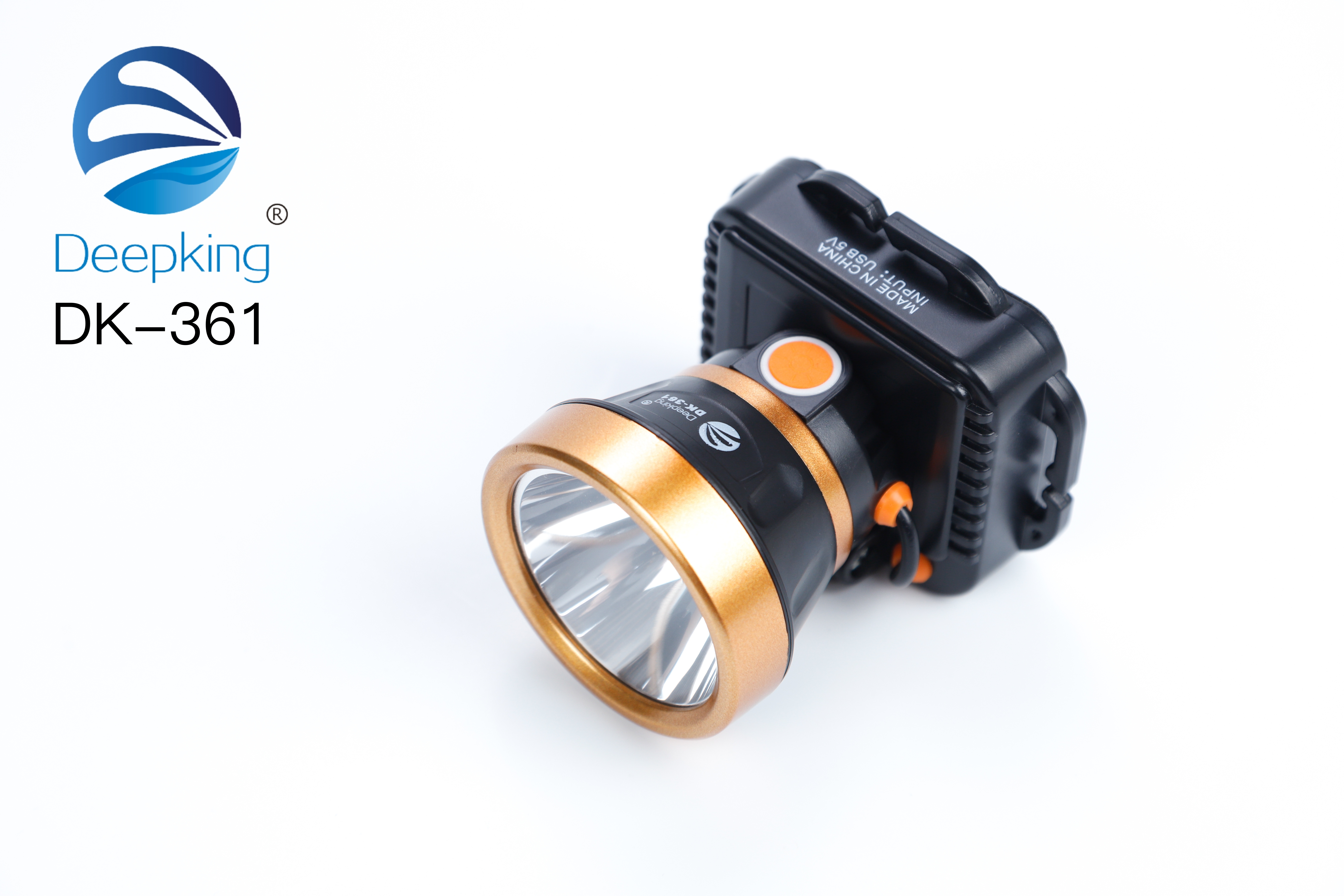 DeepKing Cross-border DK-361 Headlamp, high-intensity charging, ultra-bright head-mounted outdoor mini flashlight, hernia sensing night fishing, ultra-long battery life miner's lamp details Picture