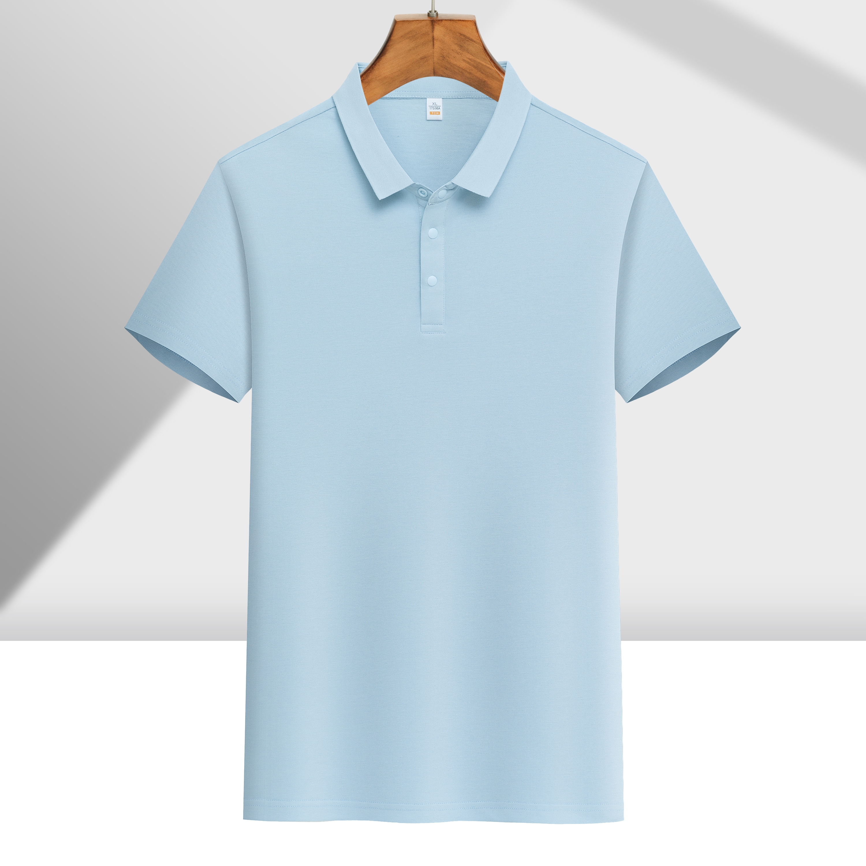 5616# Solid Color Men's Polo Shirt Custom T-Shirt Work Clothes Short Sleeve Group Advertising Shirt Customized Team Clothing Printing Logo details Picture