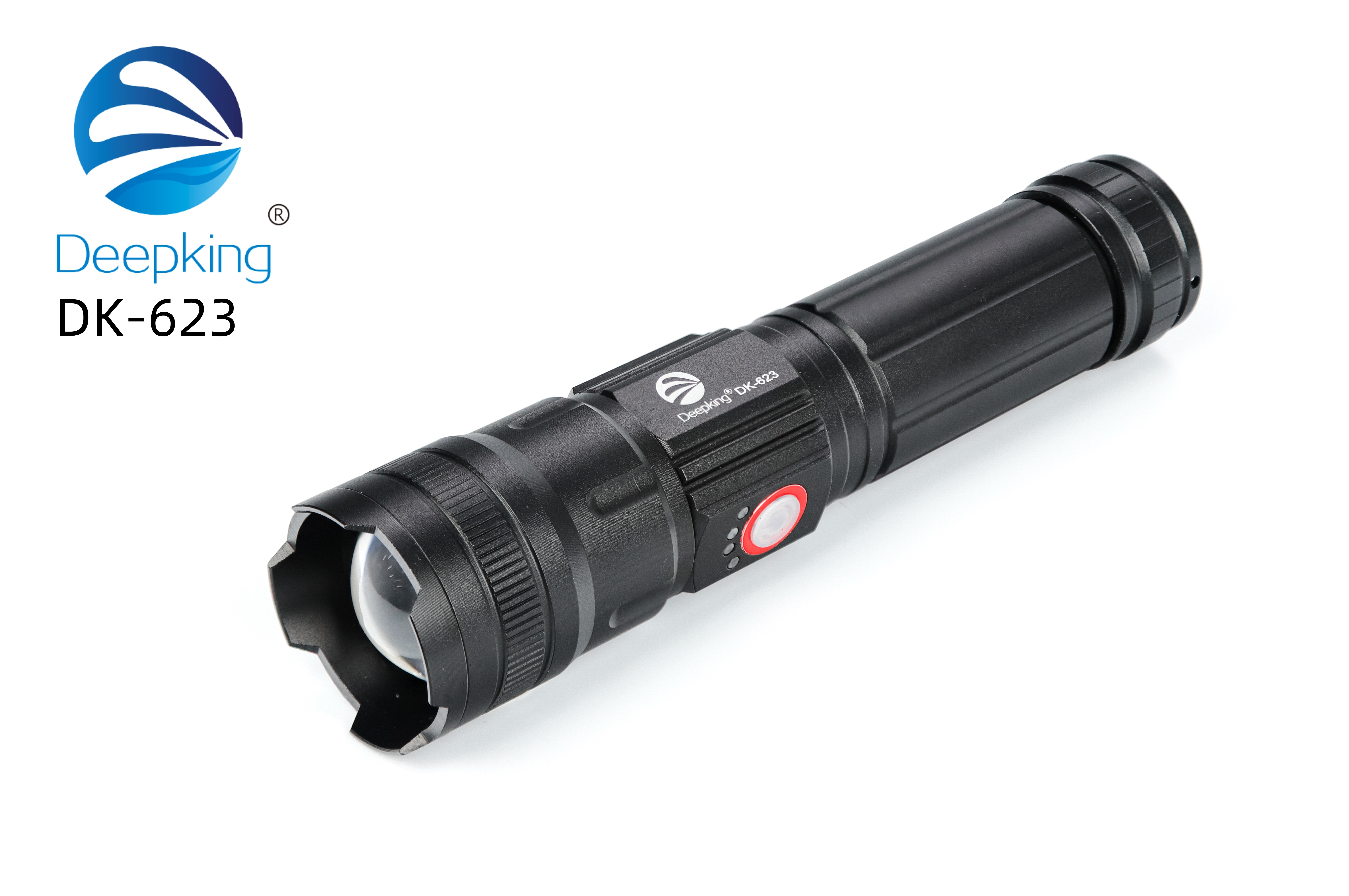 DeepKing Cross-border DK-623 Ultra-bright Metal high-intensity rechargeable flashlight, long-range Mini Prime, Home outdoor waterproof Lithium battery, Long battery life