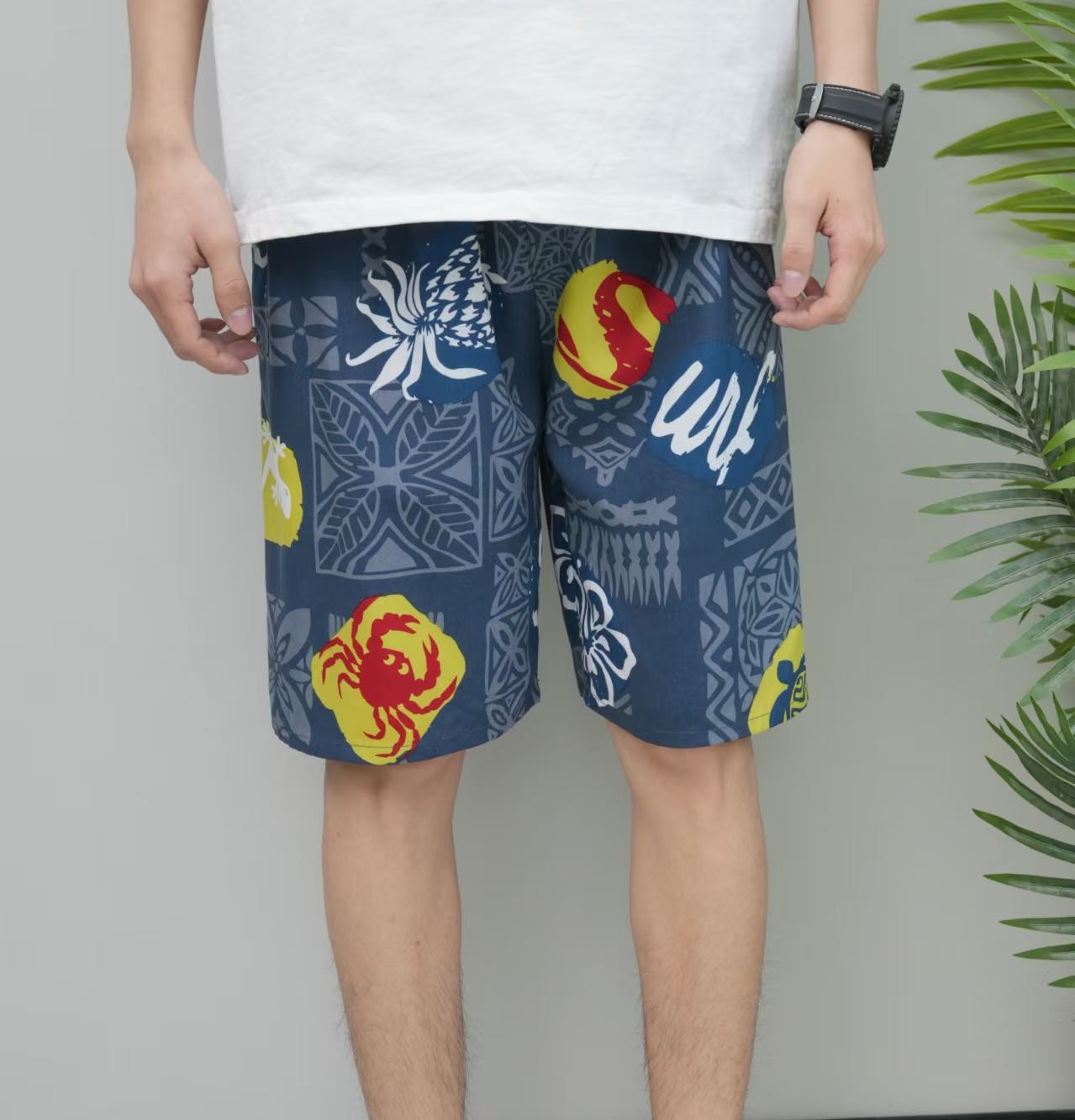Men's beach pants, cotton and silk, Chinese-style men's casual pants, Indonesian-style men's trousers and skirts, comfortable and breathable, men's beach pants, overweight and large men's beach pants detail image 10
