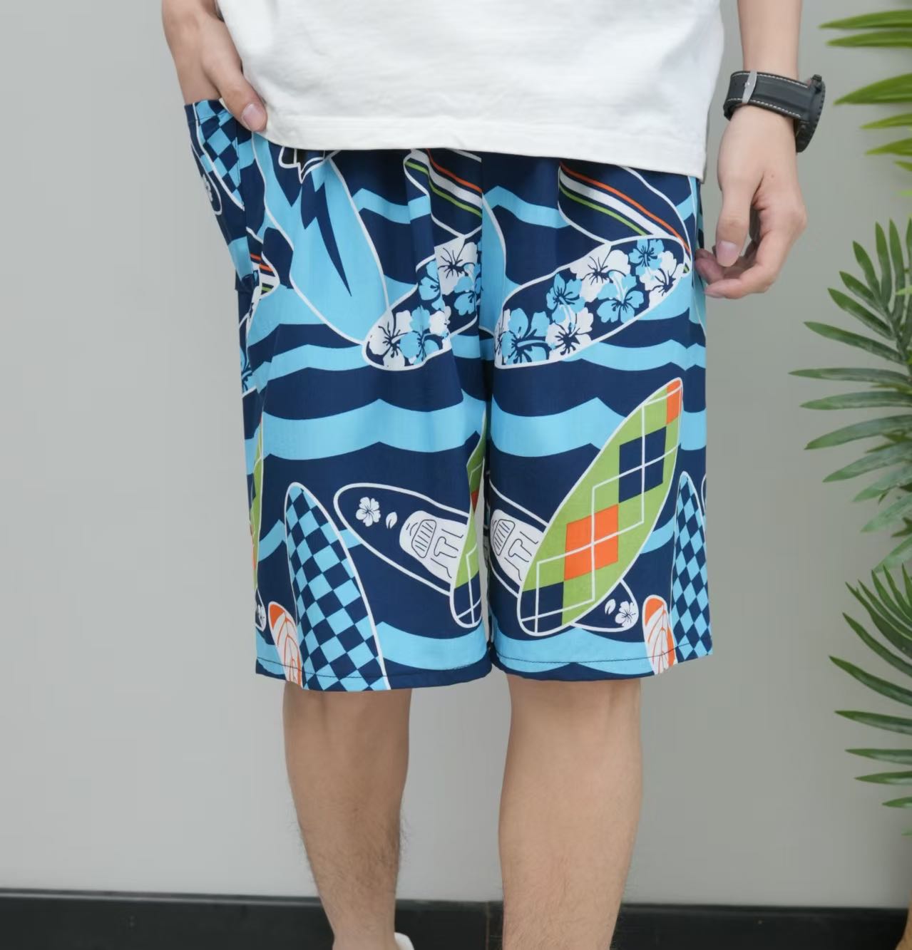 Men's beach pants, cotton and silk, Chinese-style men's casual pants, Indonesian-style men's trousers and skirts, comfortable and breathable, men's beach pants, overweight and large men's beach pants detail image 14