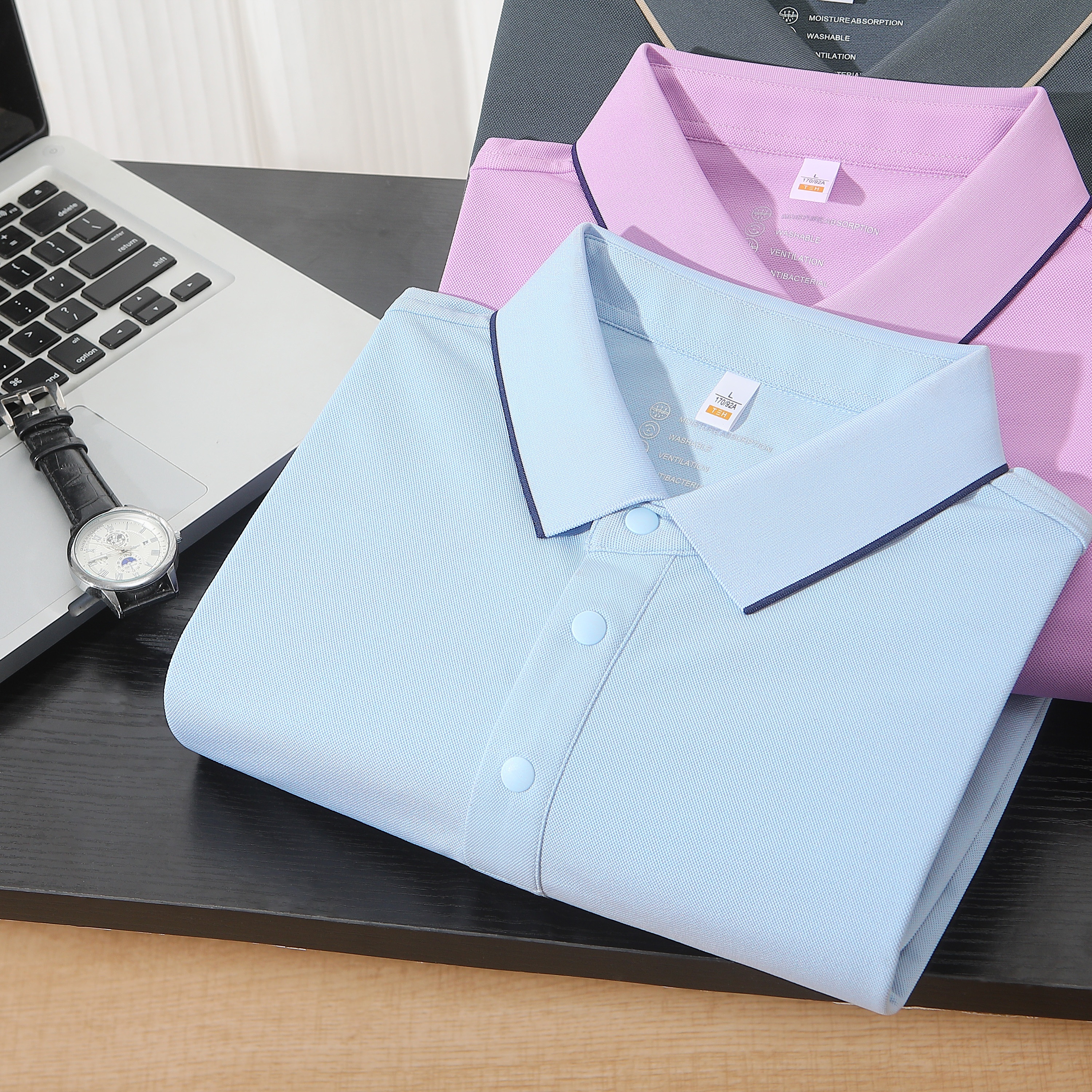 5710#Polo Shirt Custom T-Shirt Work Clothes Short-Sleeved Cotton Group Advertising Advertising Shirt Customized Team Clothing Printing Logo details Picture