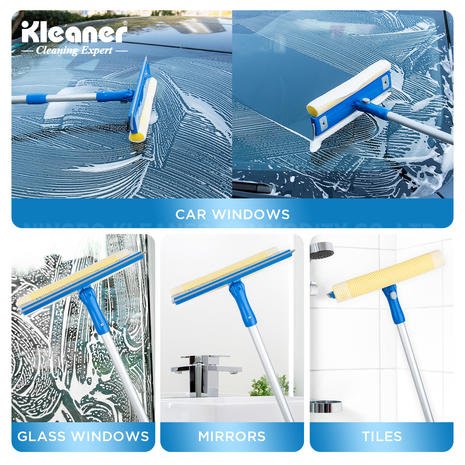 10" window scraper 360 degree rotation of aluminum rod Item Picture