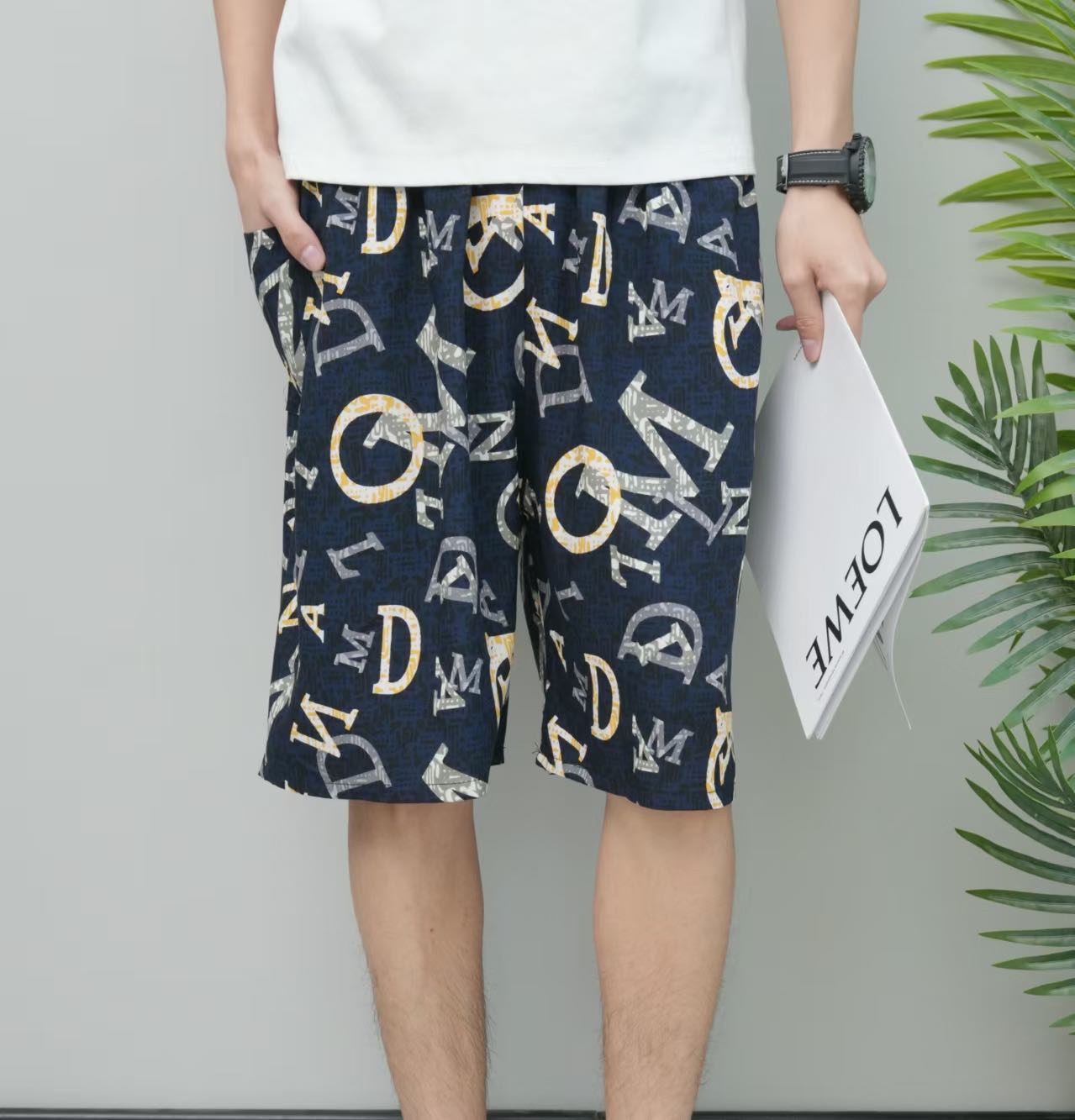 Men's beach pants, cotton and silk, Chinese-style men's casual pants, Indonesian-style men's trousers and skirts, comfortable and breathable, men's beach pants, overweight and large men's beach pants Specification image