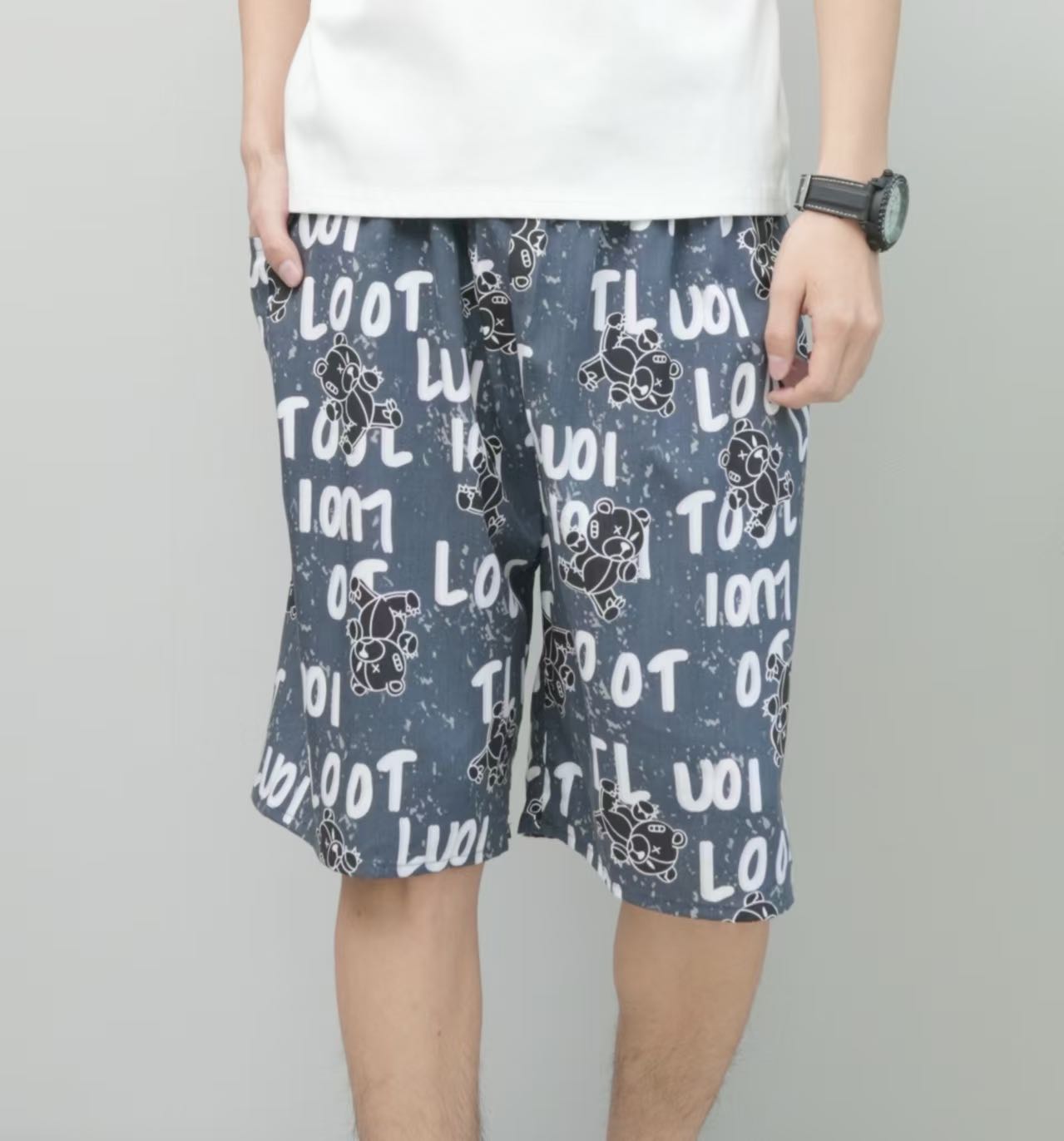 Men's beach pants, cotton and silk, Chinese-style men's casual pants, Indonesian-style men's trousers and skirts, comfortable and breathable, men's beach pants, overweight and large men's beach pants detail image 20