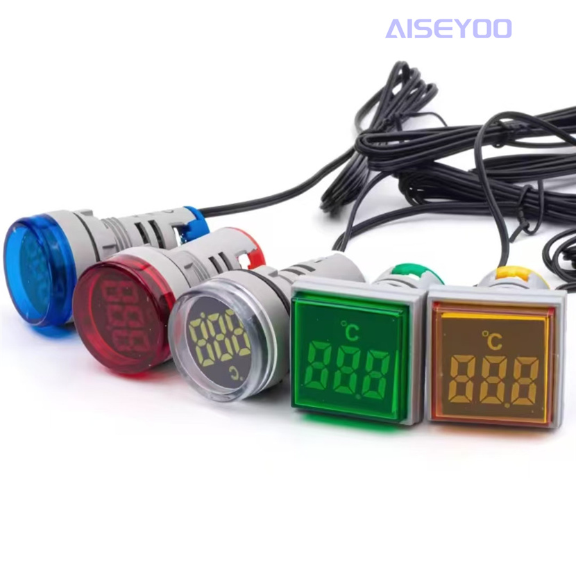 方型数码管温度表迷你温度表指示灯温度信号灯温度表温度仪数显温度表 指示灯信号灯LED温度显示 -20℃-199℃