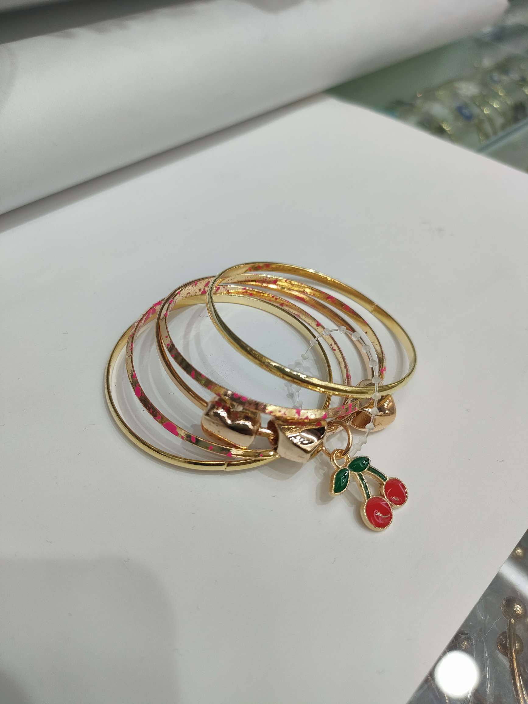 儿童饰品 手饰 儿童款可爱 扎染风格儿童饰品套装产品图