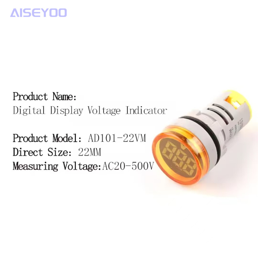 数显LED指示灯电压电流表信号灯指示灯 圆形方形 大屏电压表指示灯电压表数字显示电压表详情6