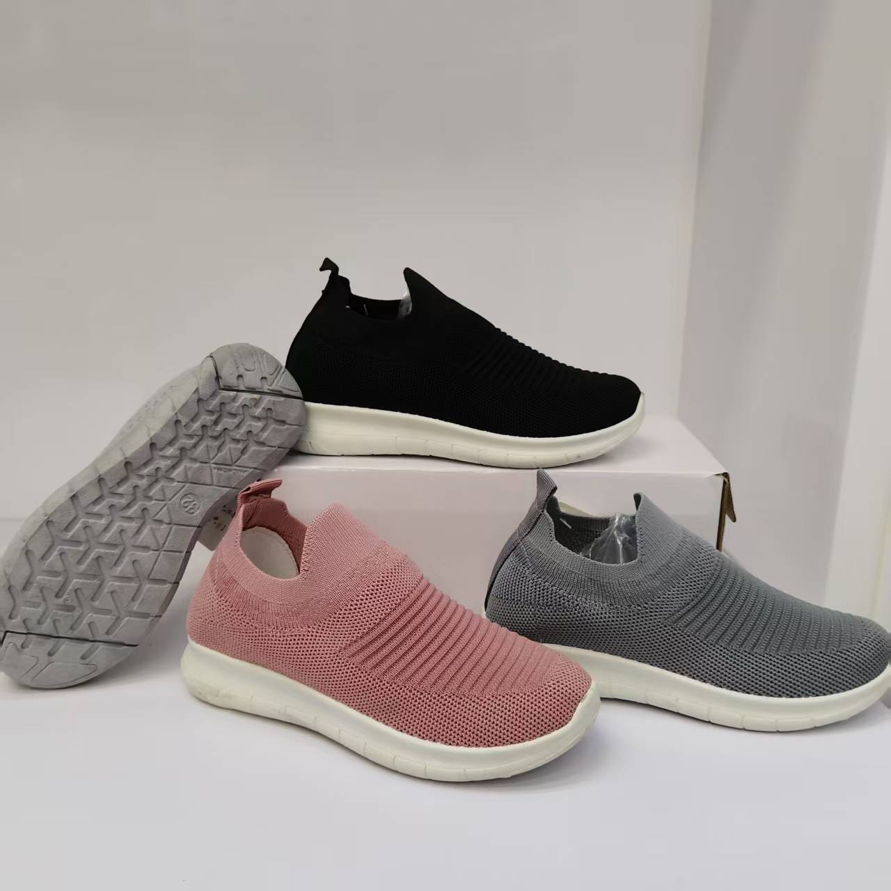 飞织女式休闲单鞋 飞织鞋 轻便舒适 女鞋新款 夏季韩版潮流flyknit shoes